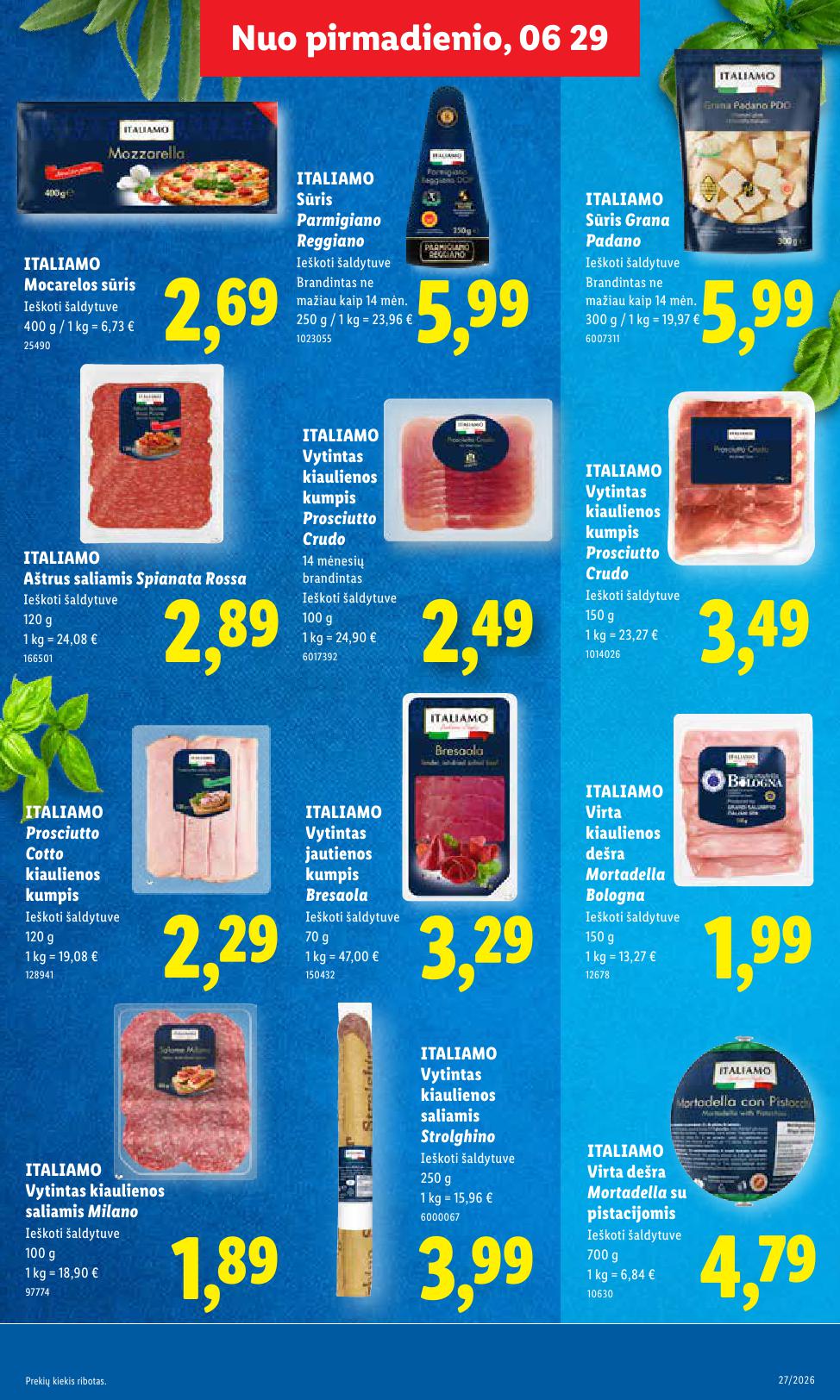 Naujausias LIDL kaininis katalogas 2026.06.29 - 2026.07.05