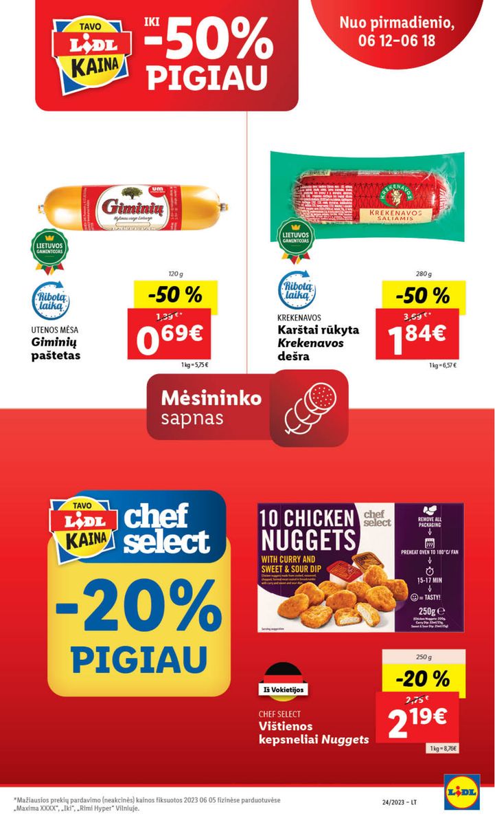 Naujausias LIDL kaininis katalogas 2023.06.12 - 2023.06.18