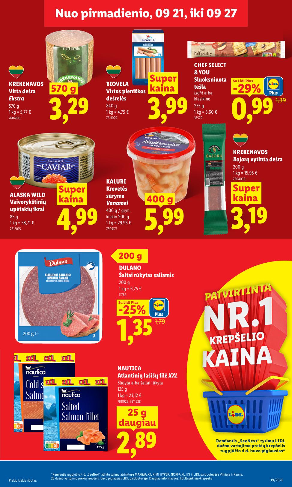 LIDL akcijų ir nuolaidų leidinys 2026.09.21 - 2026.09.27