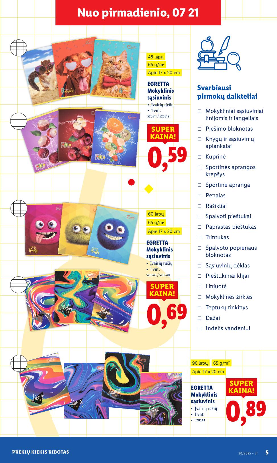 LIDL ne maisto prekių leidinys 2025.07.21 - 2025.07.27