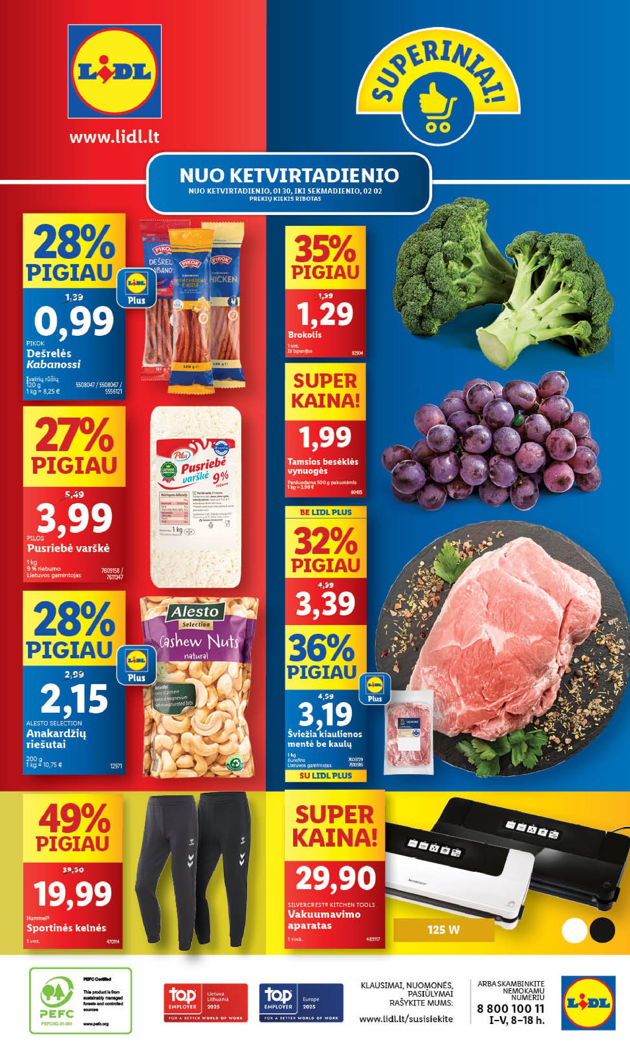 Naujausias LIDL kaininis katalogas 2025.01.27 - 2025.02.02