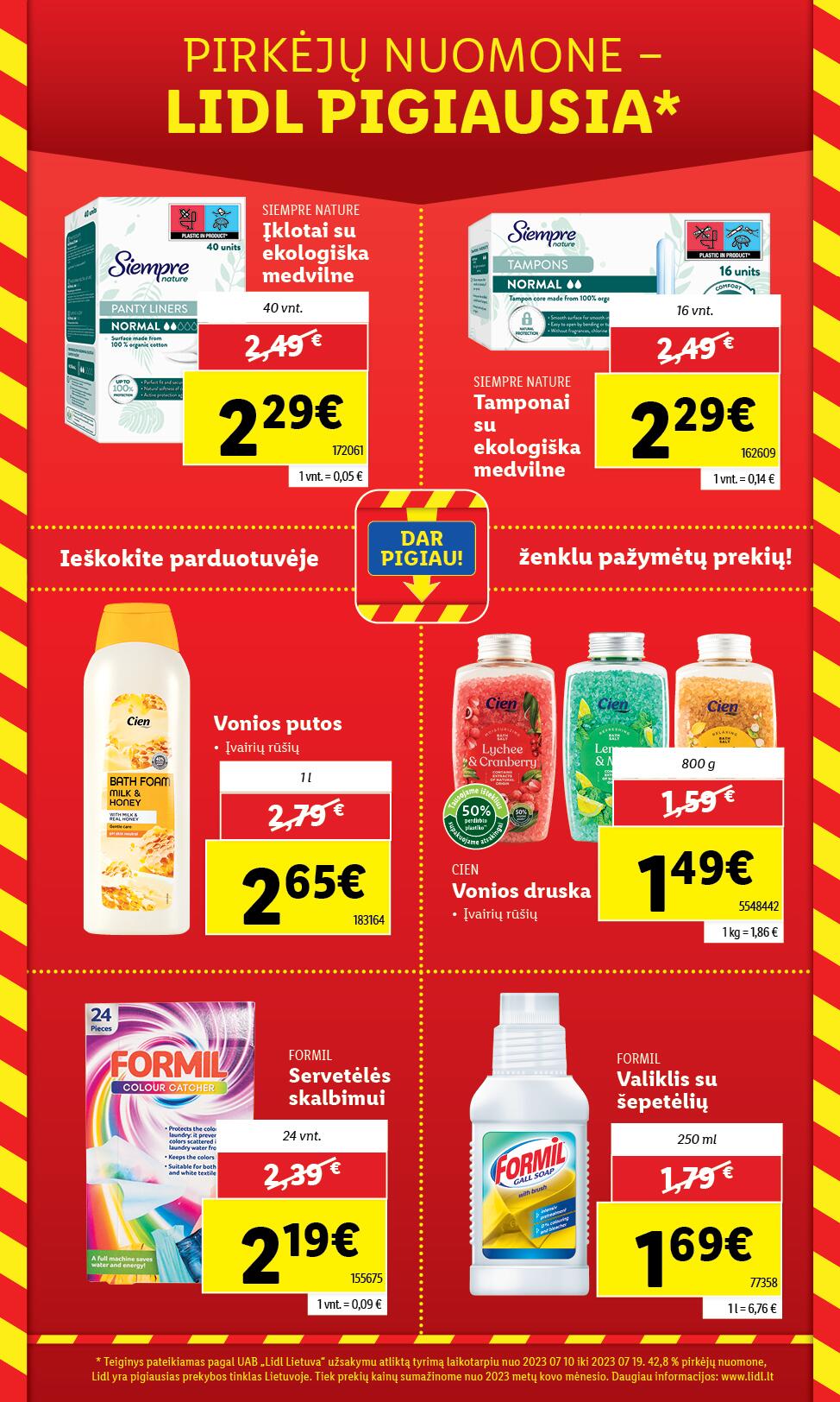 LIDL katalogas "MAŽINAM KAINAS!"