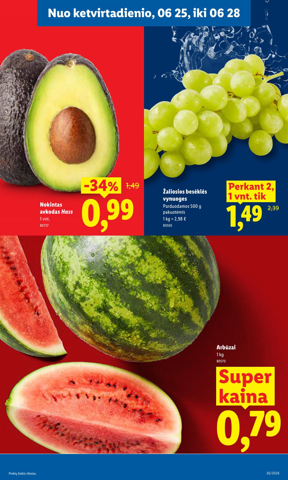 LIDL akcijų ir nuolaidų leidinys 2026.06.22 - 2026.06.28
