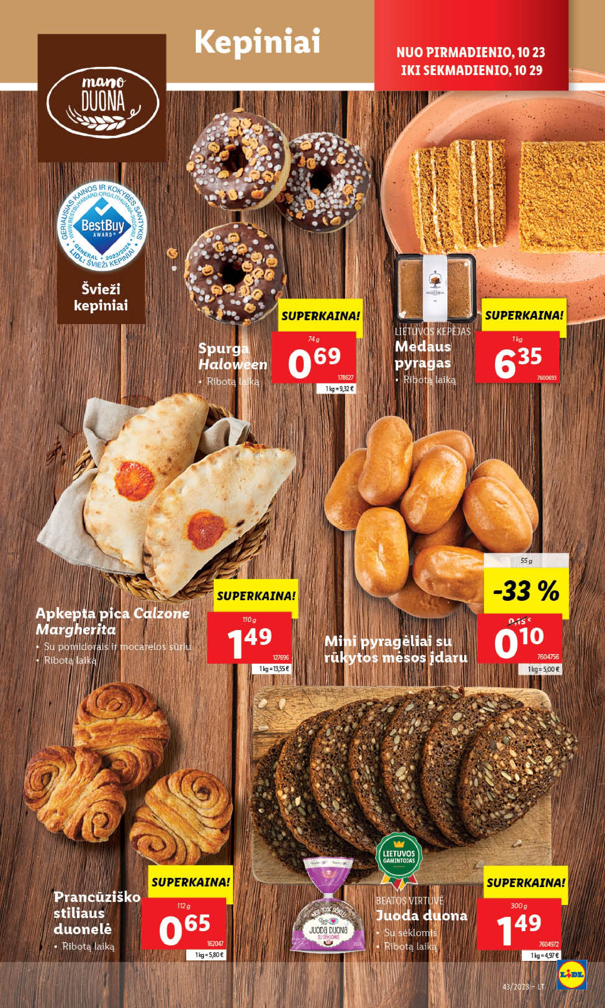 Naujausias LIDL kaininis katalogas 2023.10.23 - 2023.10.29