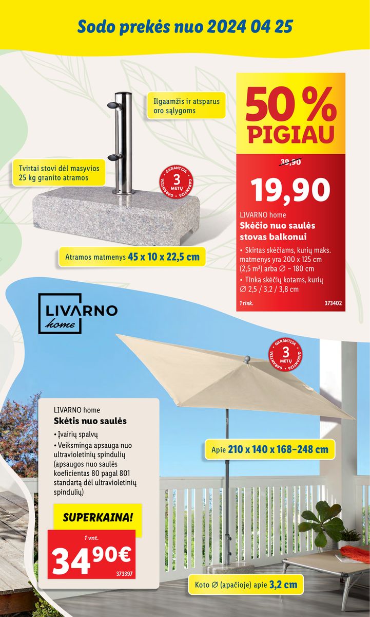 LIDL SODO PREKIŲ KATALOGAS "Visi į sodą"
