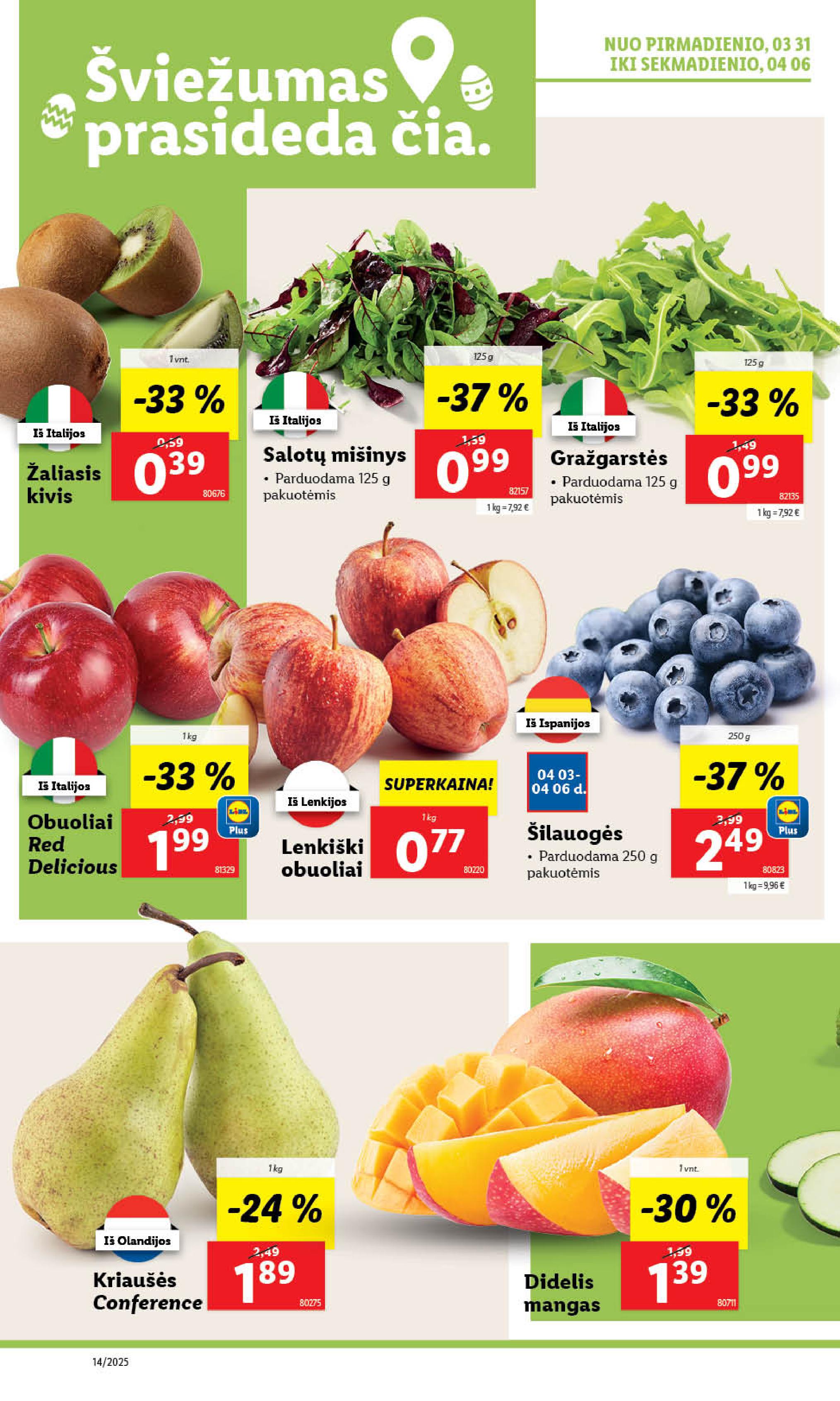 Naujausias LIDL kaininis katalogas 2025.03.31 - 2025.04.06