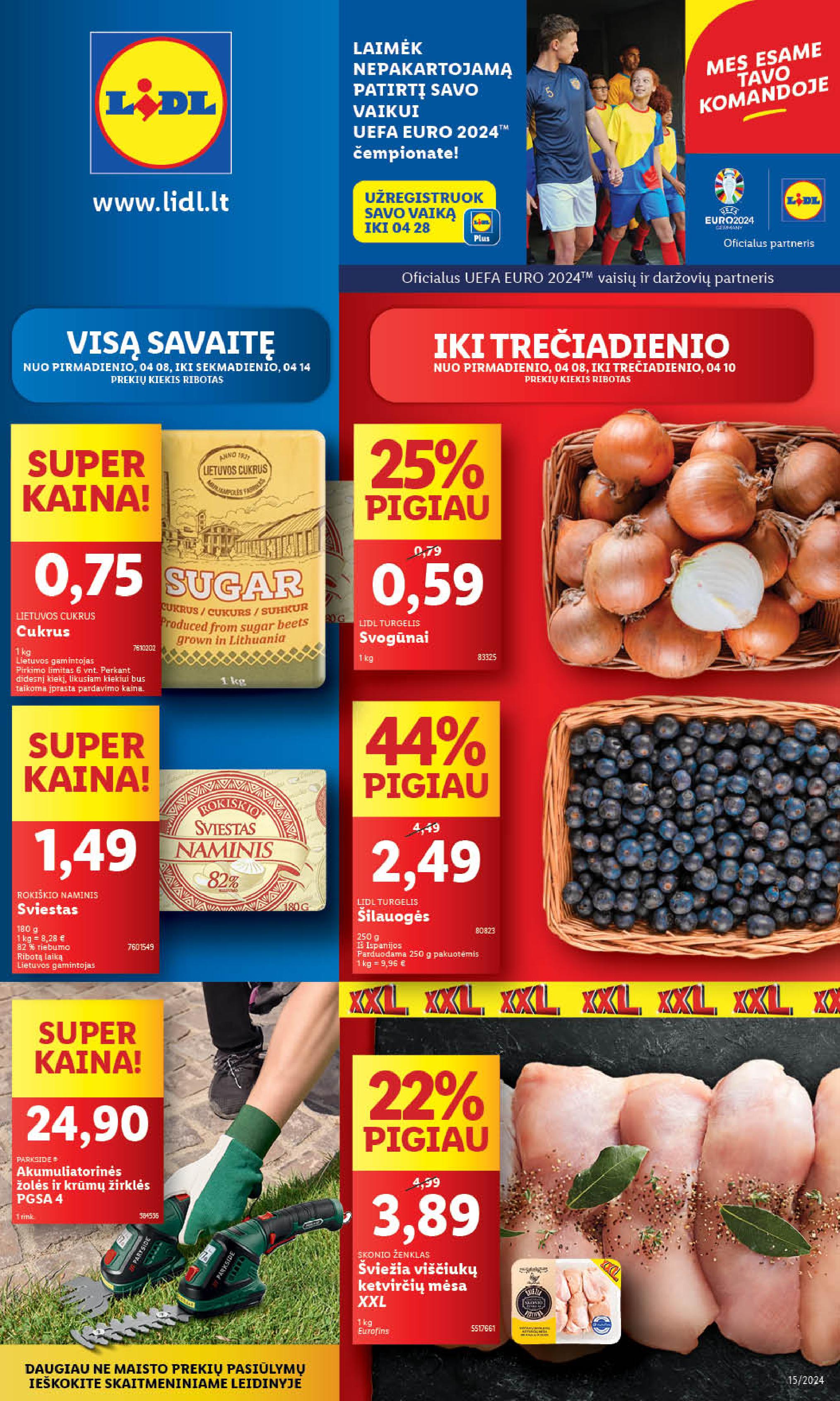 Naujausias LIDL kaininis katalogas 2024.04.08 - 2024.04.14