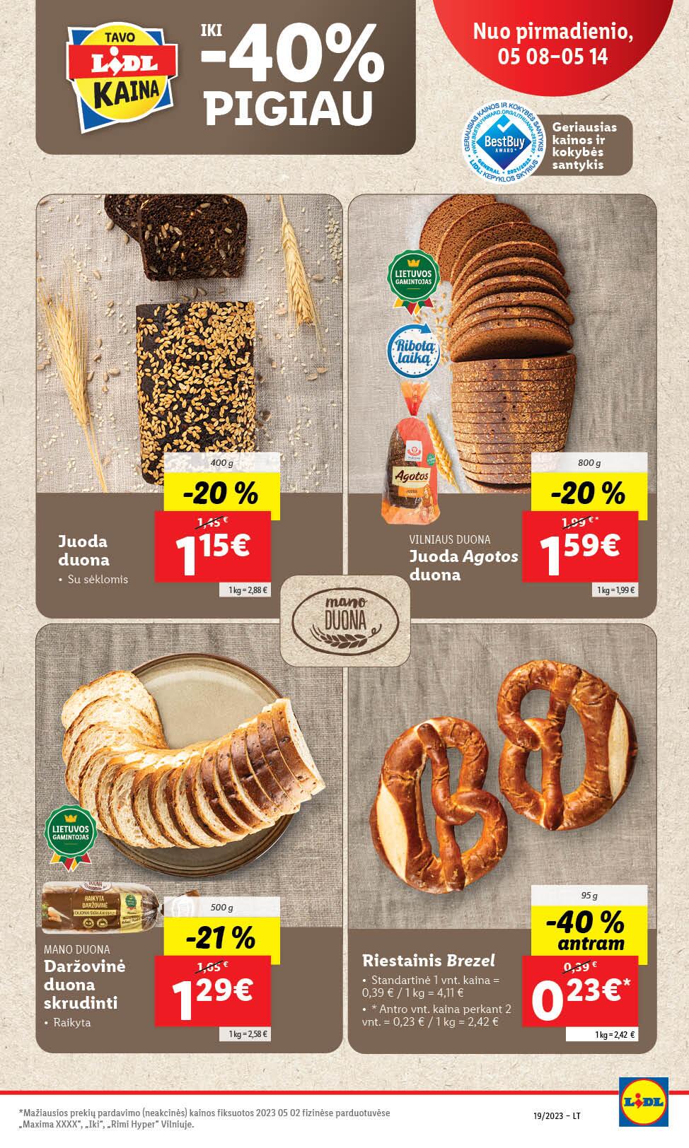 Naujausias LIDL kaininis katalogas 2023.05.08 - 2023.05.14