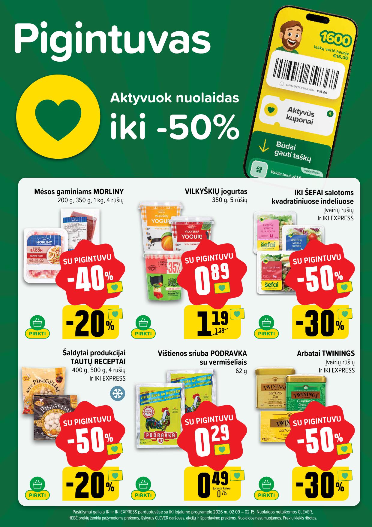 Naujausias IKI kaininis katalogas 2026.02.09 - 2026.02.15
