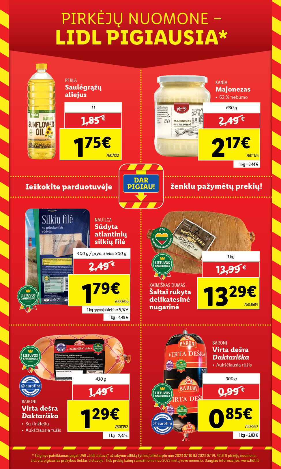 LIDL katalogas "MAŽINAM KAINAS!"