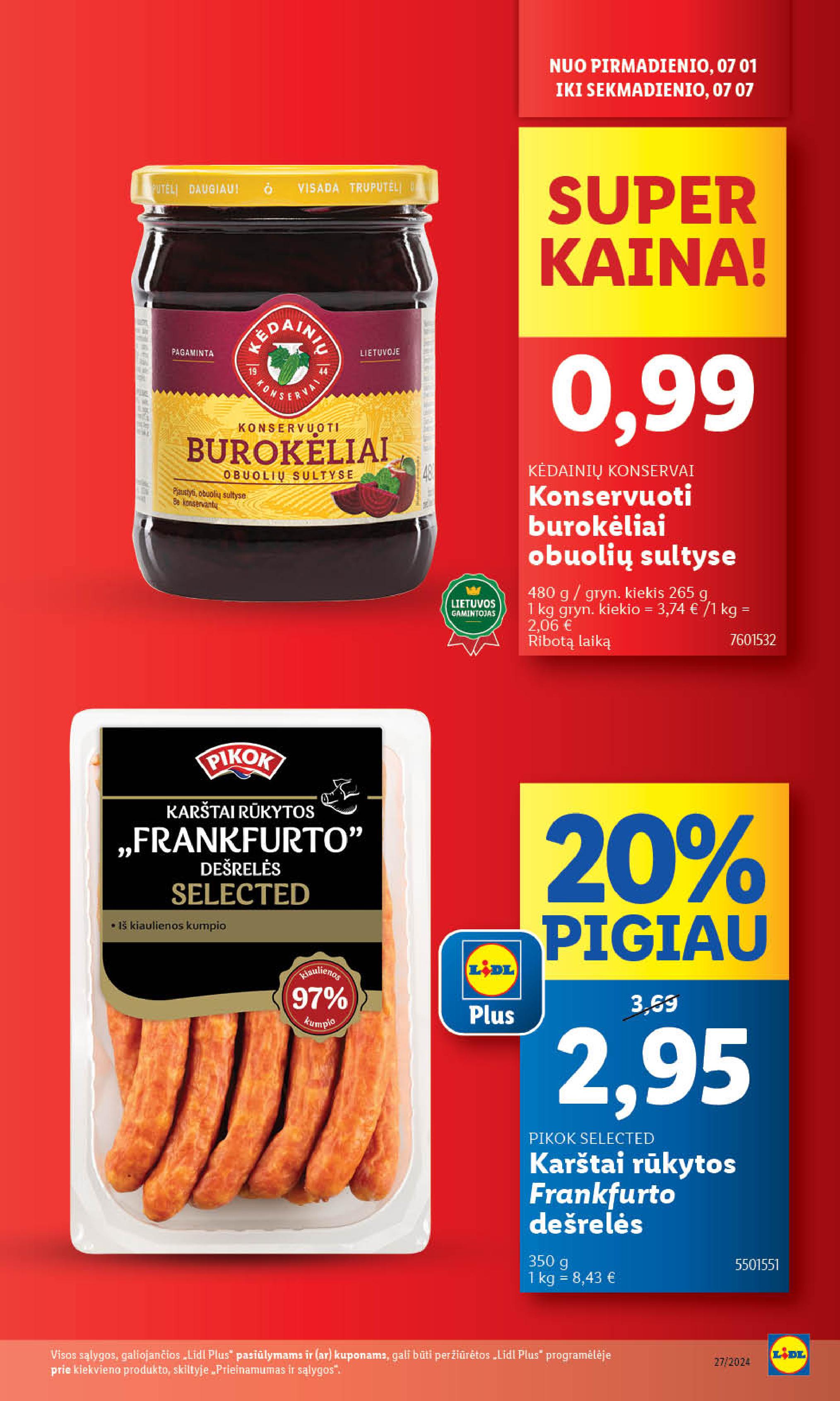 Naujausias LIDL kaininis katalogas 2024.07.01 - 2024.07.07