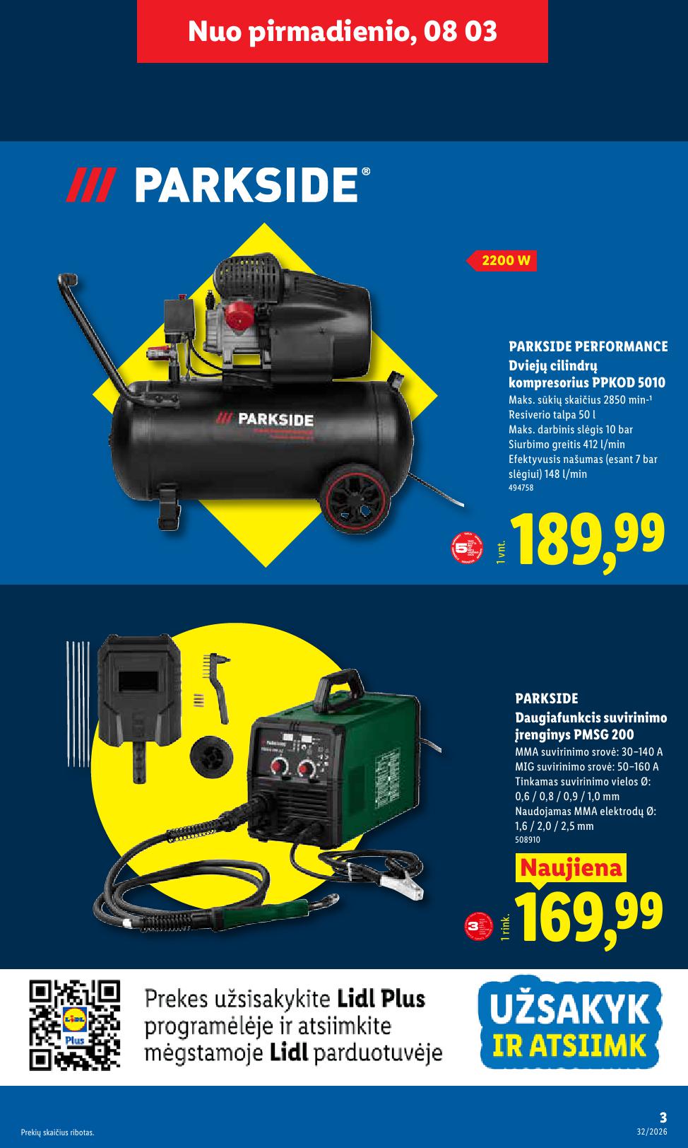 LIDL ne  maisto prekių leidinys 2026.08.03 - 2026.08.09