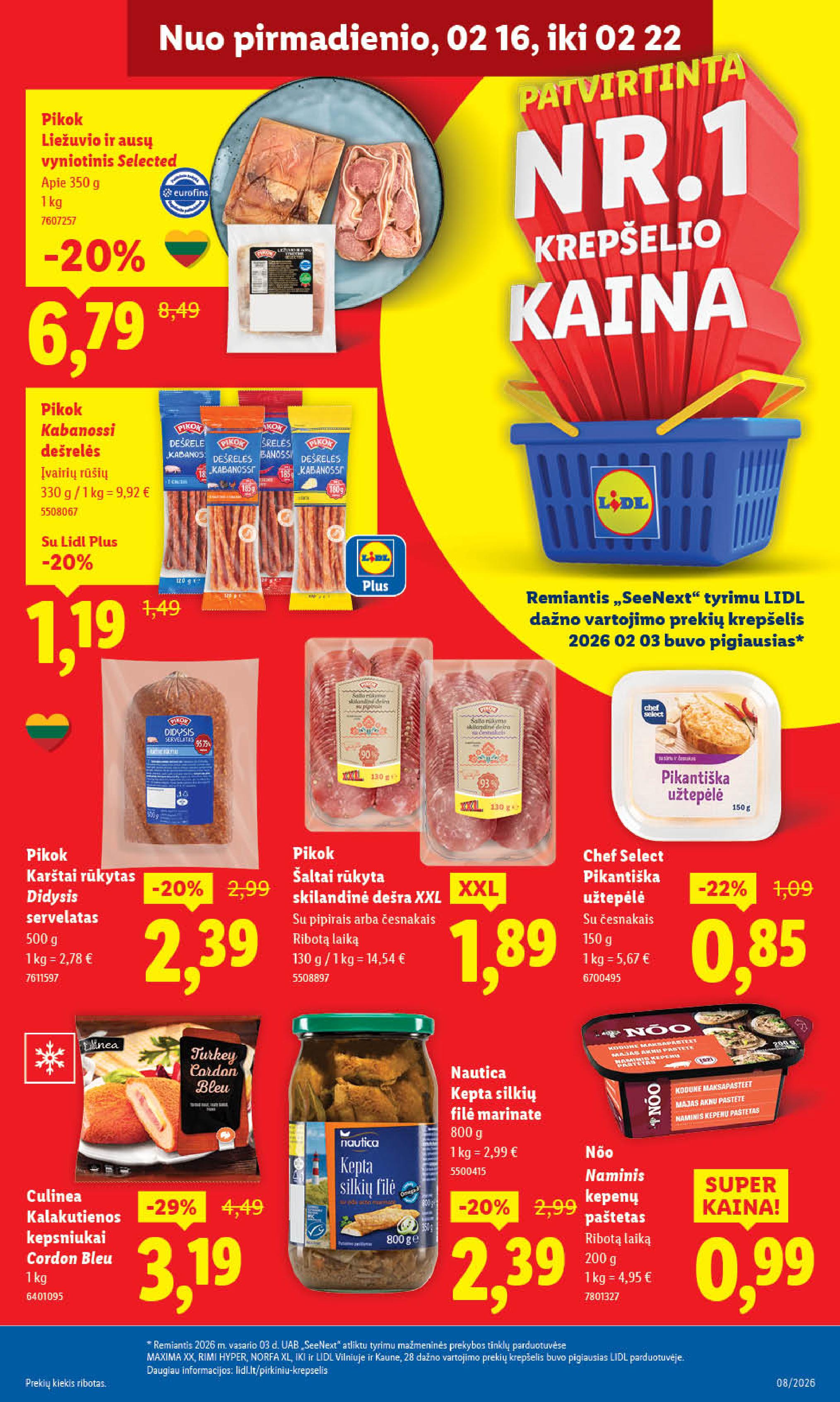 Naujausias LIDL kaininis katalogas 2026.02.16 - 2026.02.22
