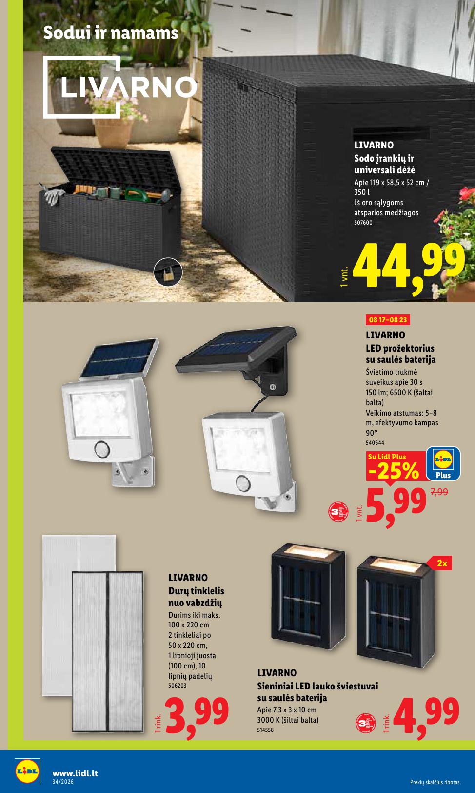 LIDL ne maisto prekių leidinys 2026.08.17 - 2026.08.23