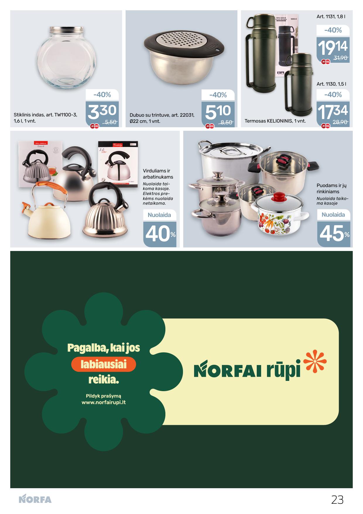 Naujausias NORFA kaininis katalogas 2026.03.05 - 2026.03.18