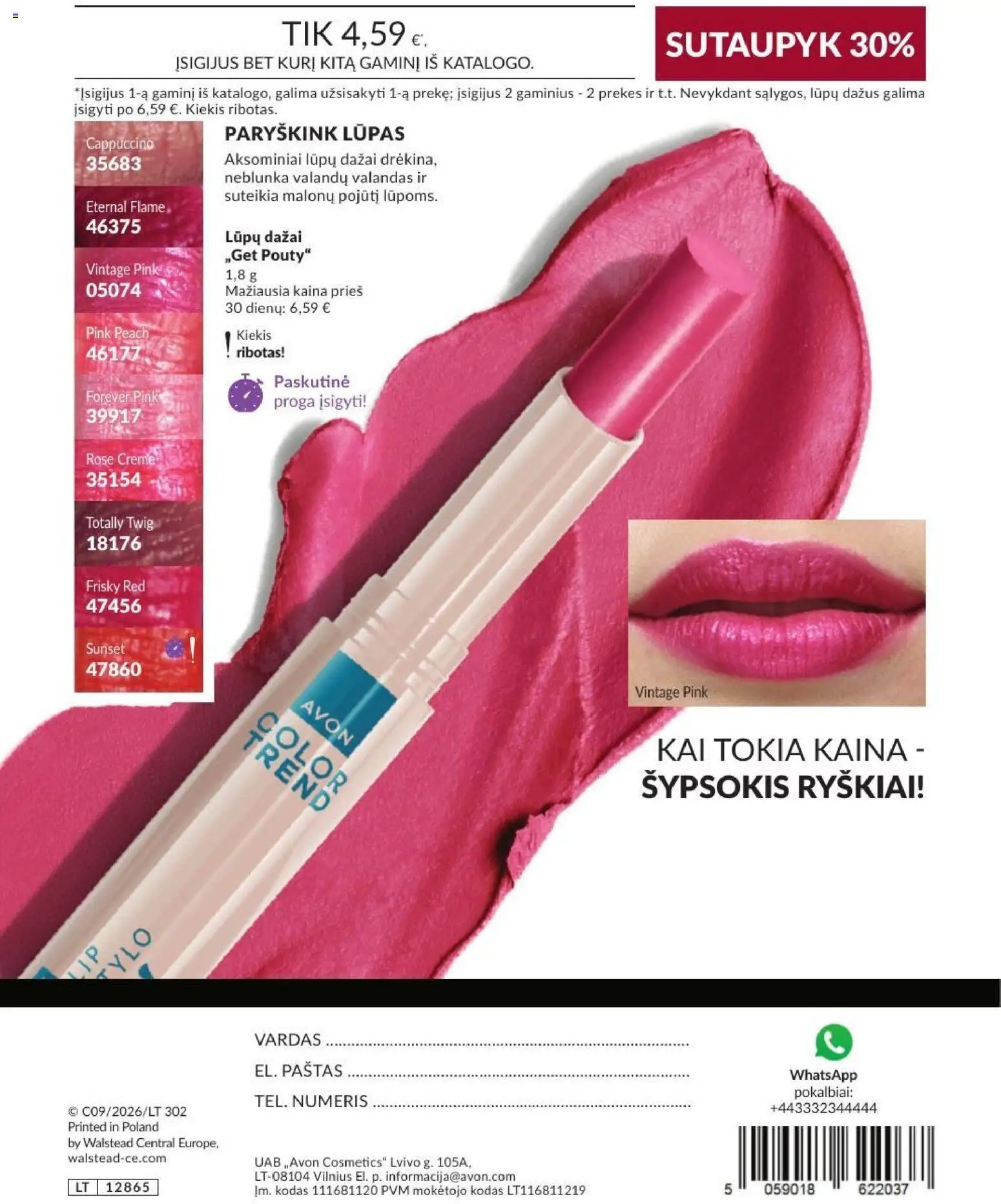 AVON katalogas galioja 2026.09.01 - 2026.09.30
