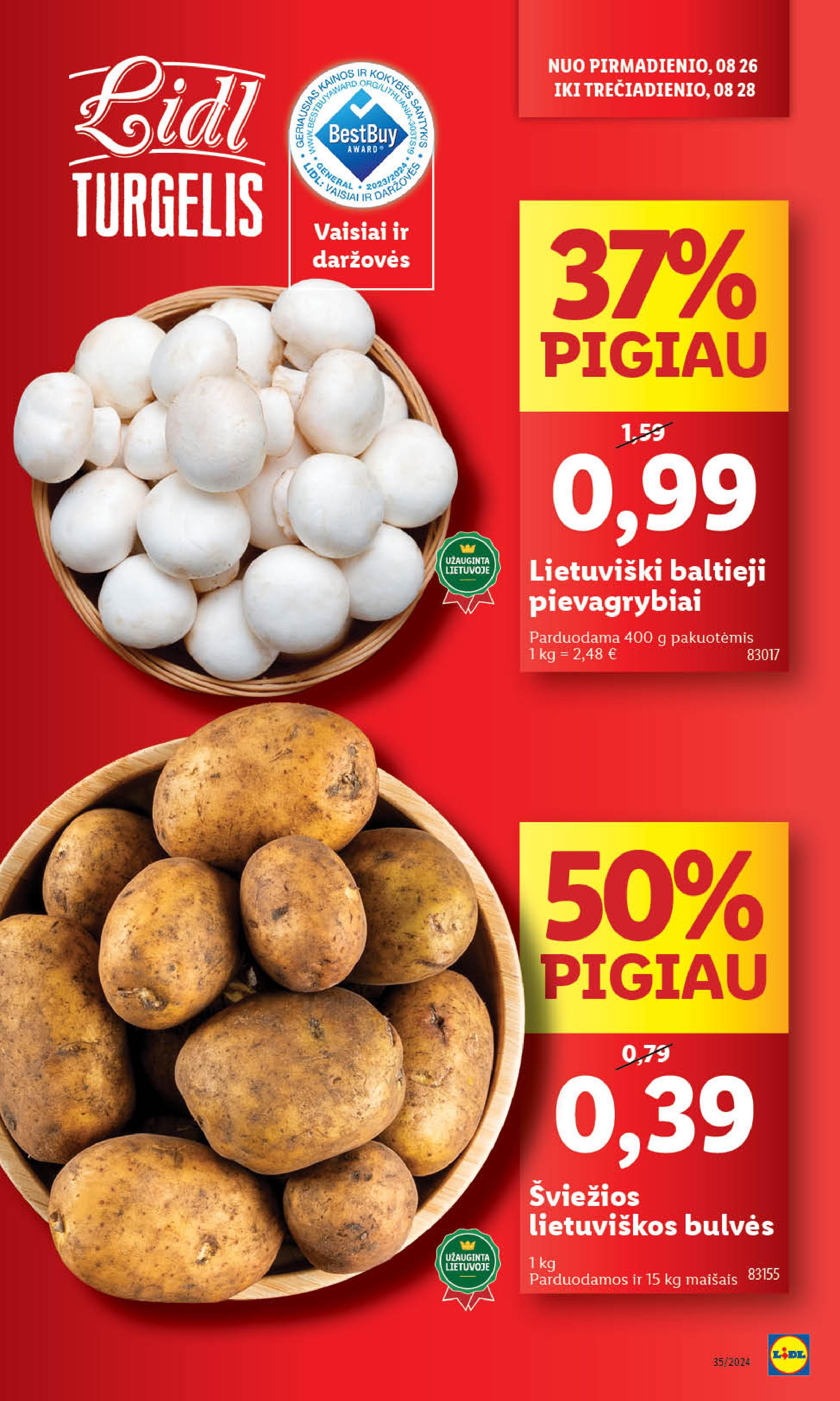 Naujausias LIDL kaininis katalogas 2024.08.26 - 2024.09.01