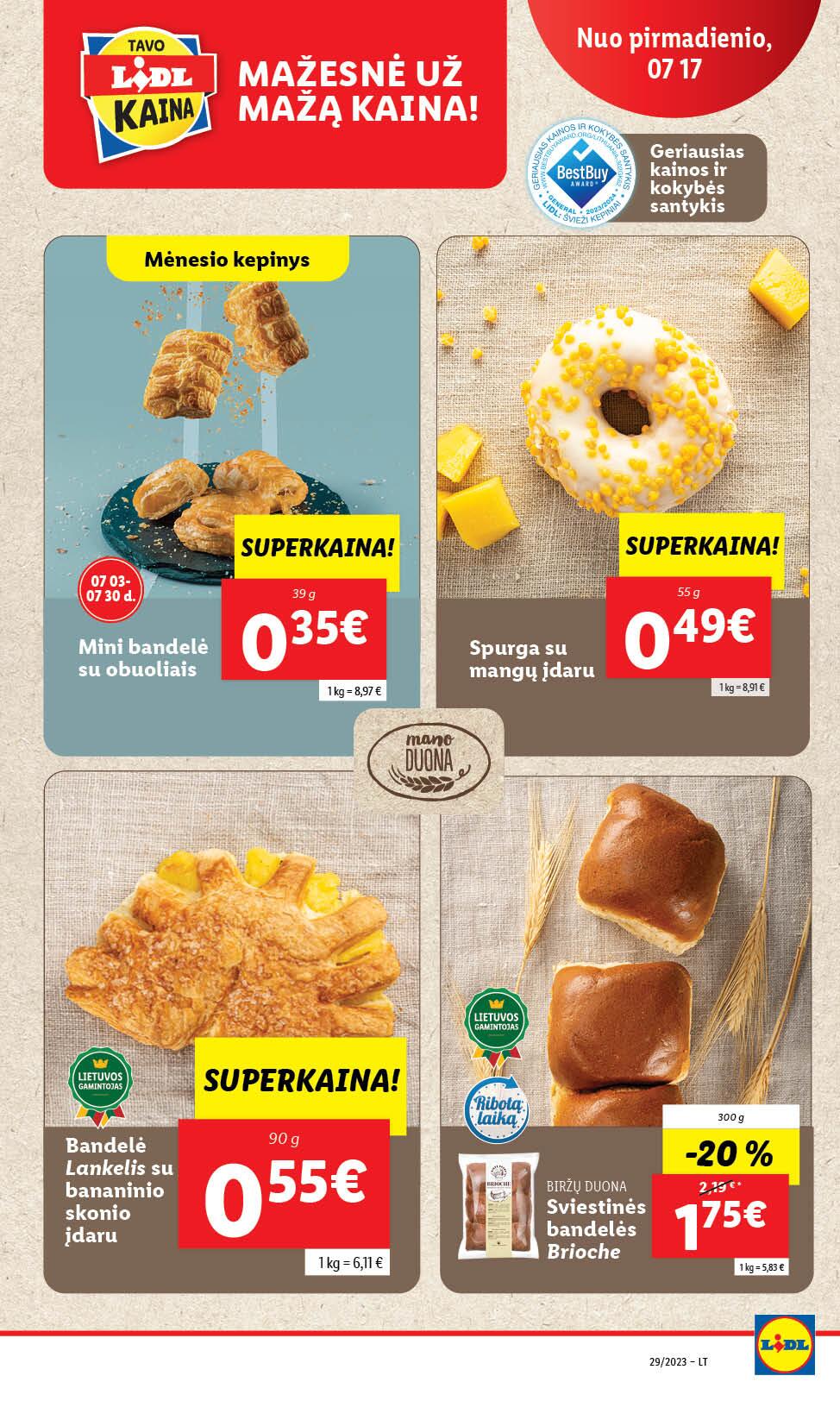 Naujausias LIDL kaininis katalogas 2023.07.17 - 2023.07.23