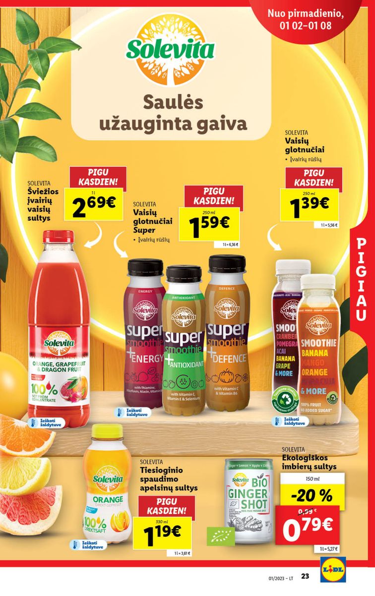 Naujausias LIDL kaininis katalogas 2023.01.02 - 2023.01.08