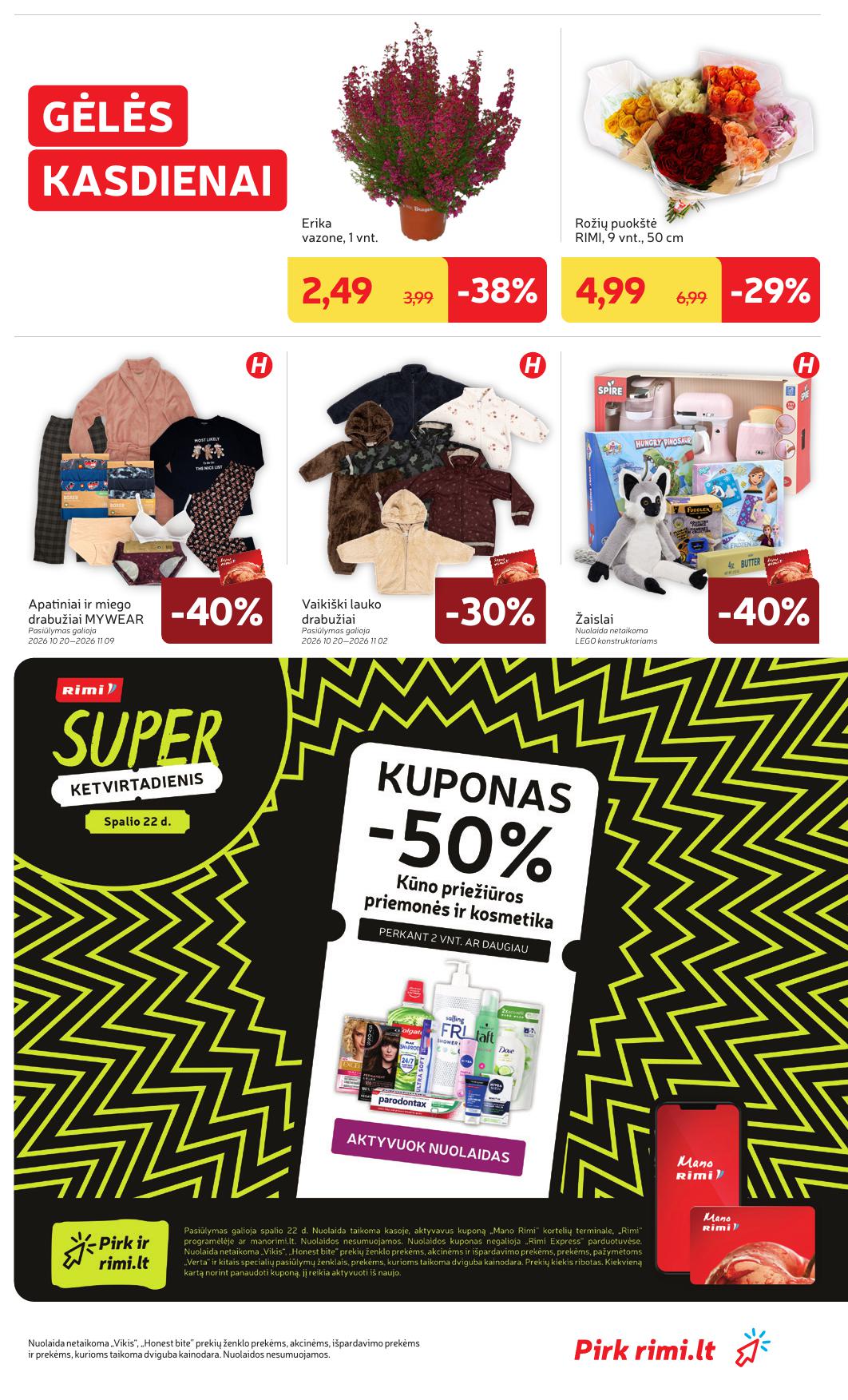 Naujausias RIMI kaininis katalogas 2026.10.20 - 2026.10.26