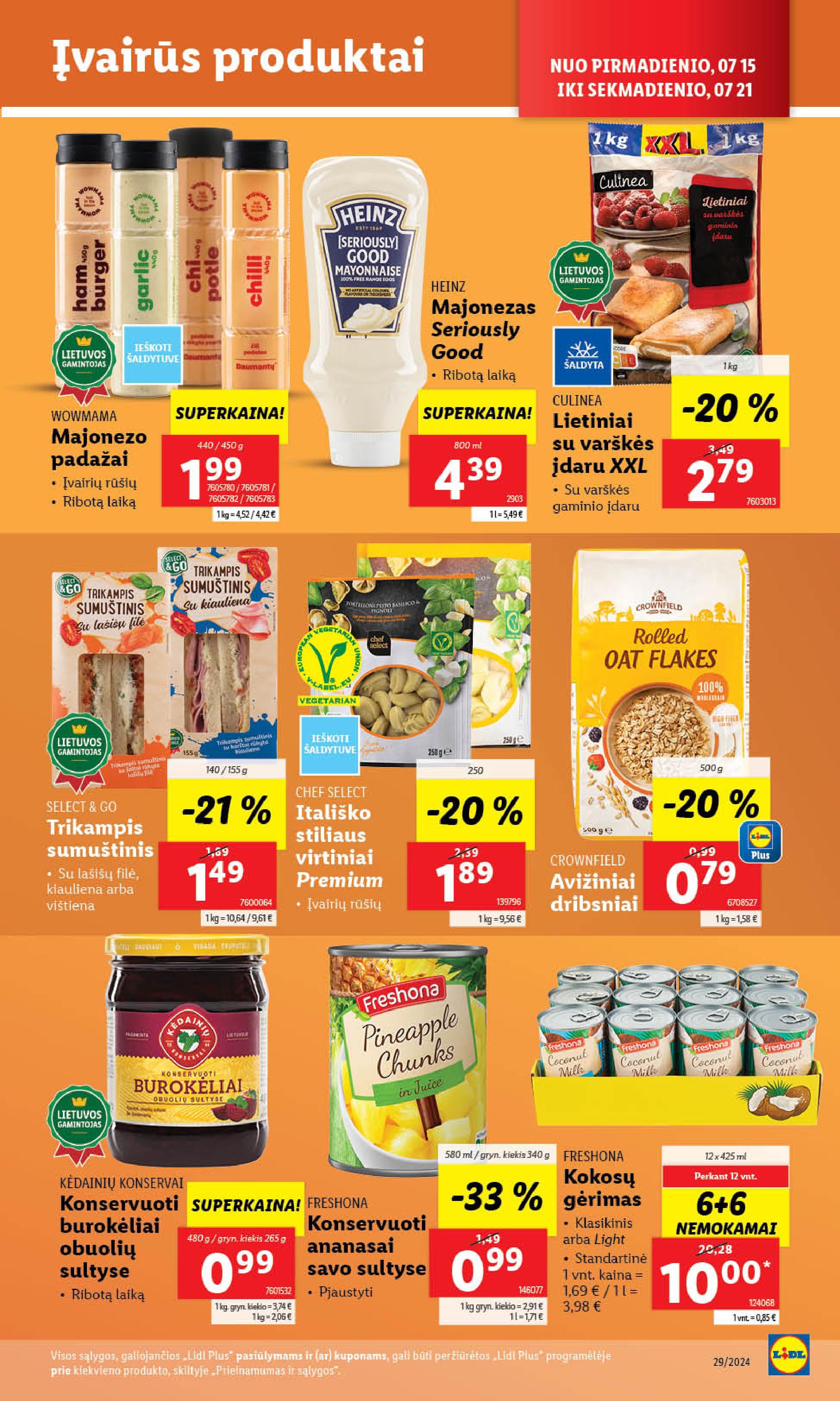 Naujausias LIDL kaininis katalogas 2024.07.15 - 2024.07.21