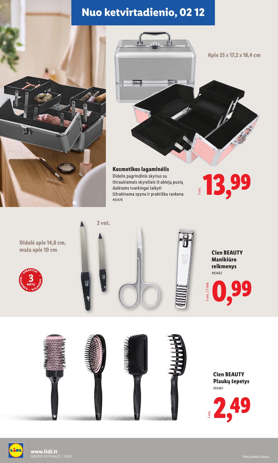 LIDL nuolaidų katalogas "Grožio festivalis" galioja nuo 2026.02.12