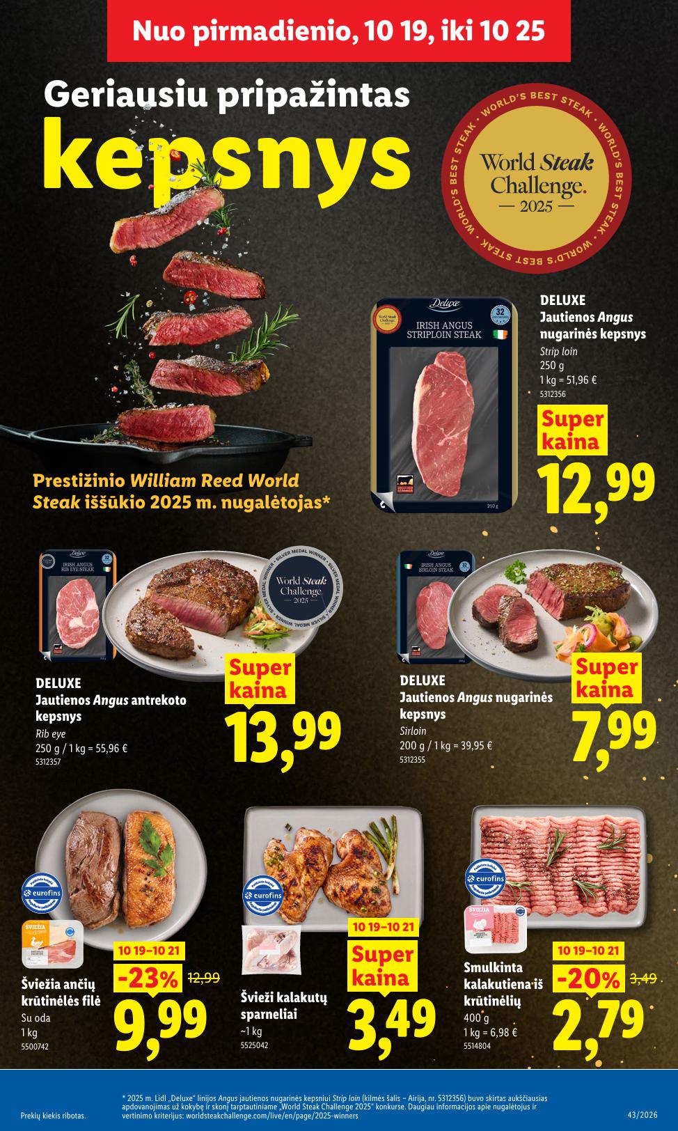 LIDL akcijų ir nuolaidų leidinys 2026.10.19 - 2026.10.25