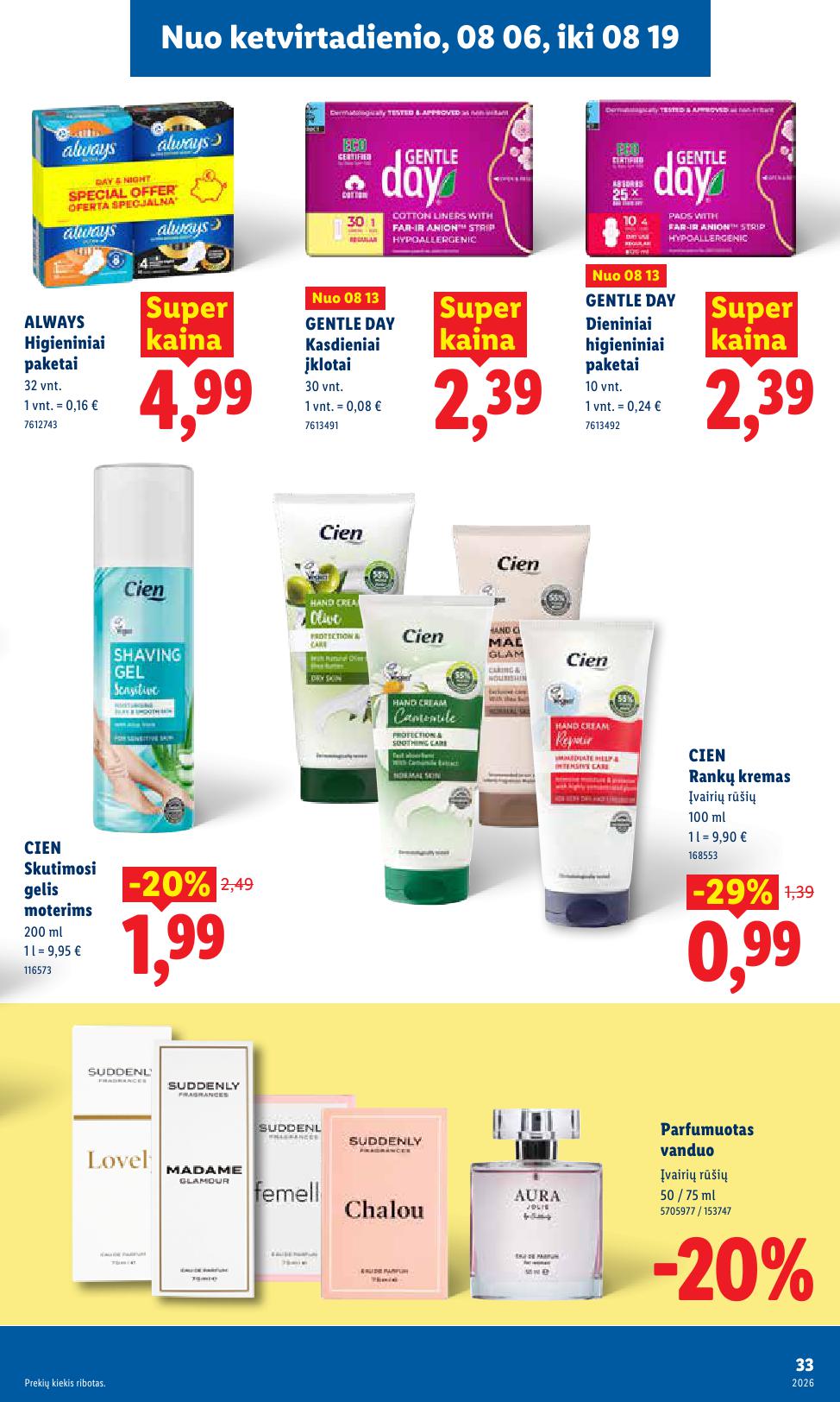 Naujausias LIDL kaininis katalogas 2026.08.03 - 2026.08.09