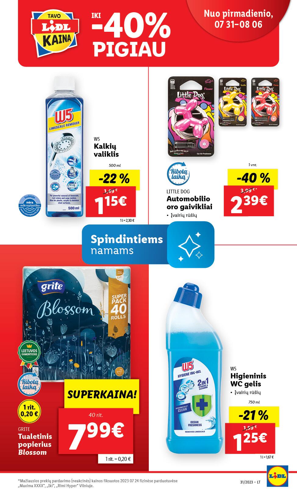 Naujausias LIDL kaininis katalogas 2023.07.31 - 2023.08.06