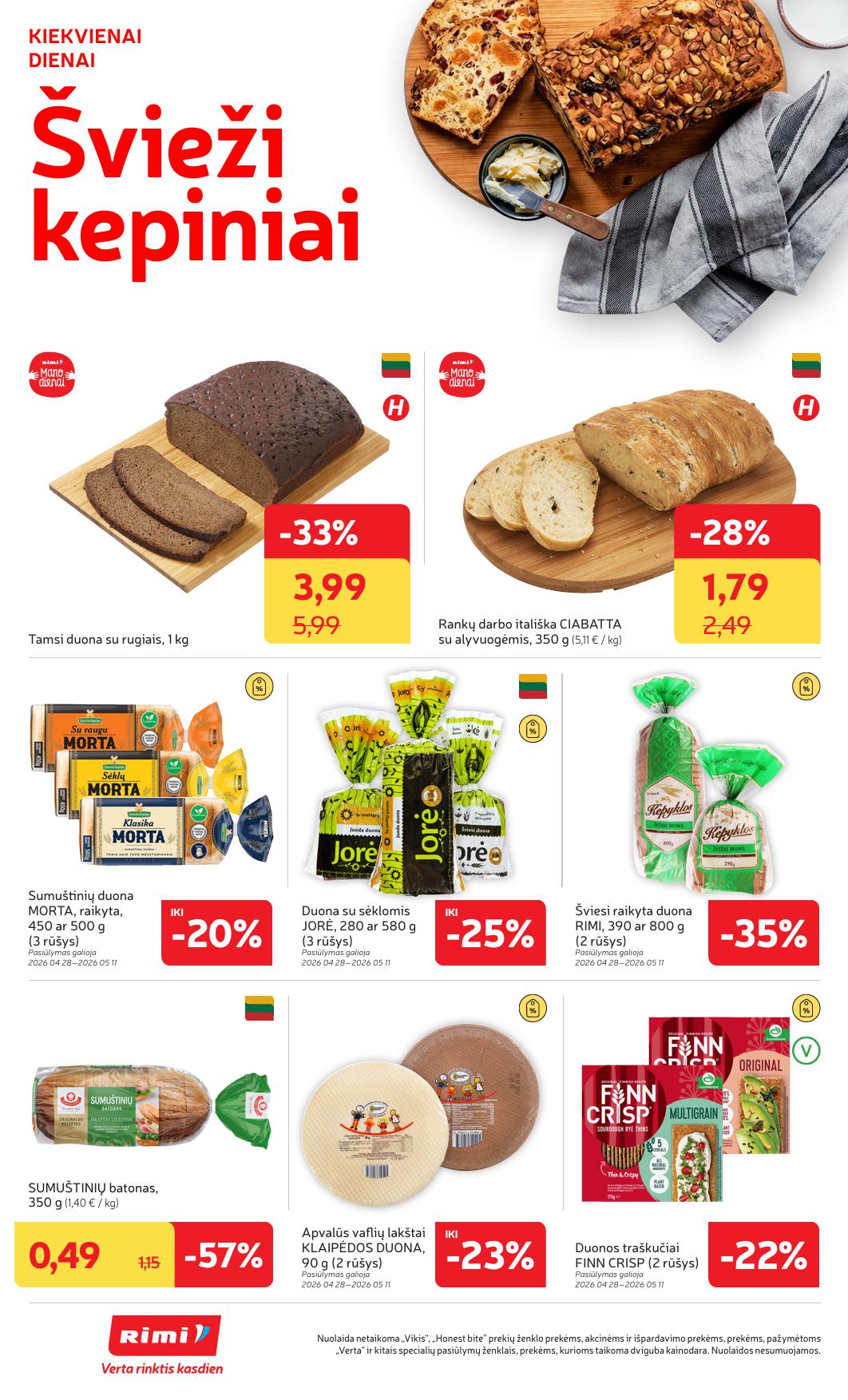 Naujausias RIMI kaininis katalogas 2026.04.28 - 2026.05.04