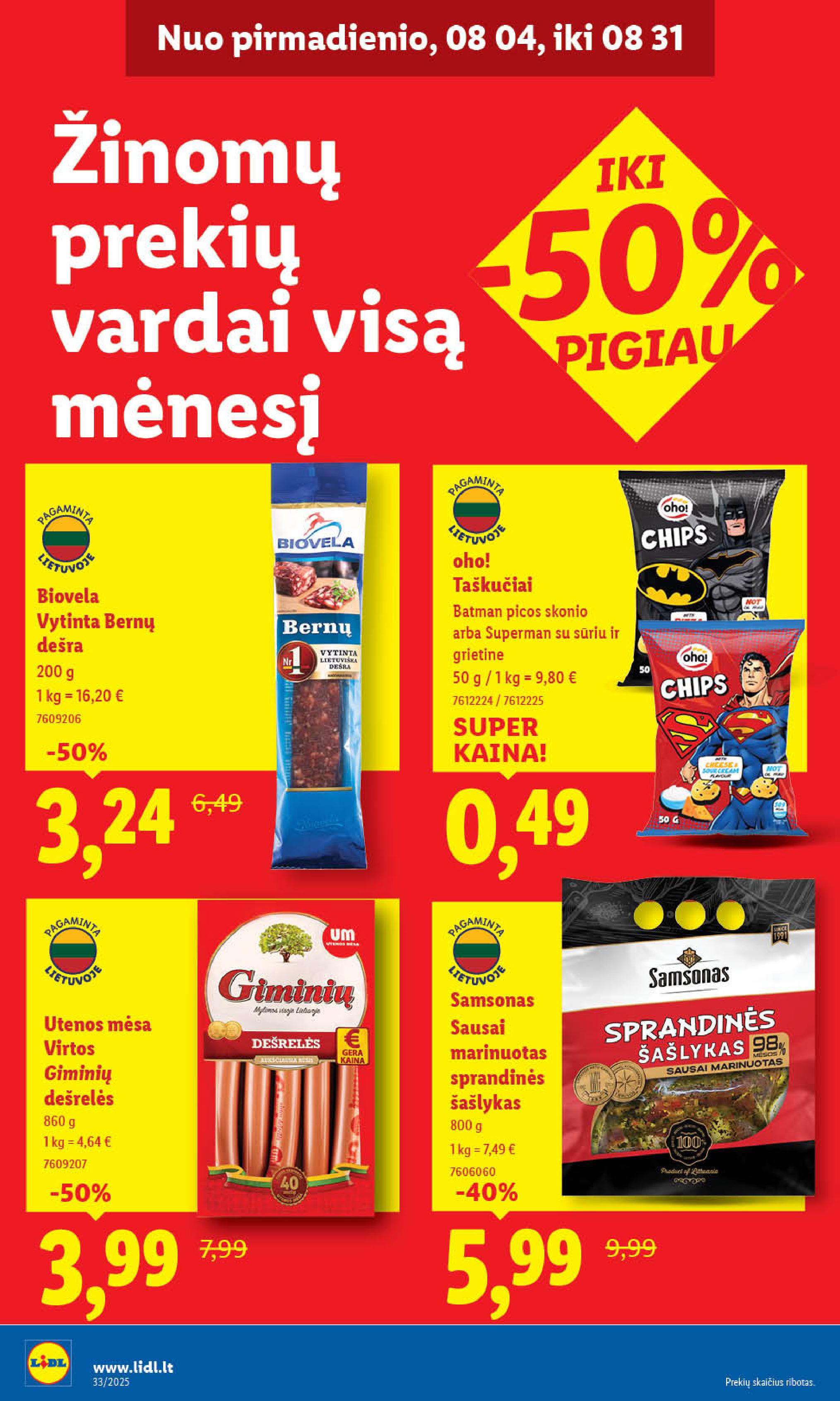 Naujausias LIDL kaininis katalogas 2025.08.11 - 2025.08.17