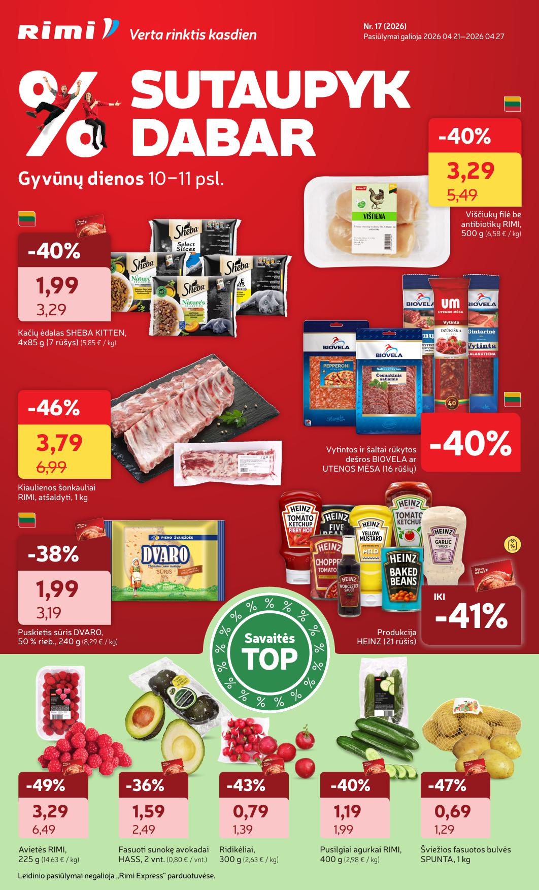 Naujausias RIMI kaininis katalogas 2026.04.21 - 2026.04.27