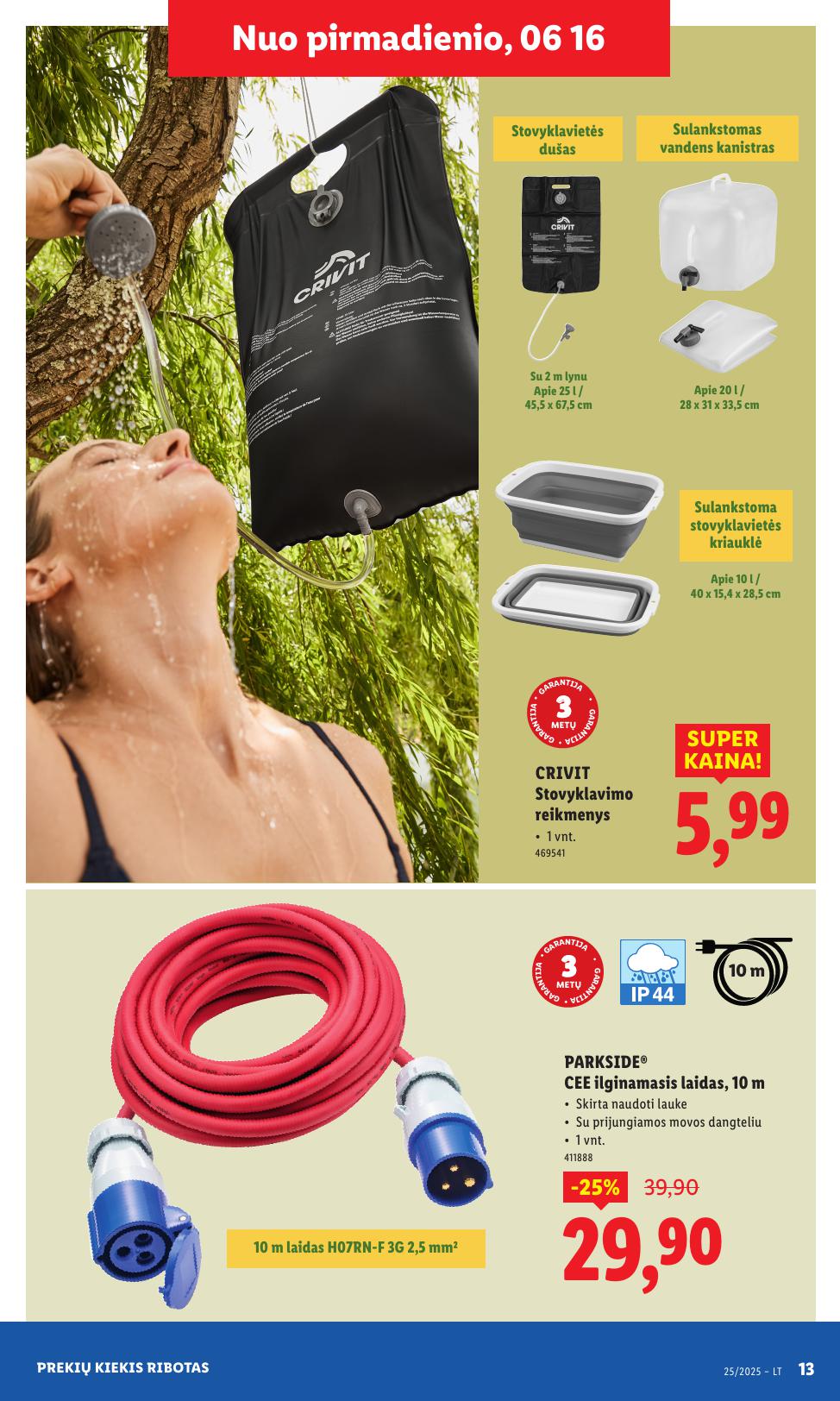 LIDL ne maisto prekių leidinys 2025.06.16 - 2025.06.22