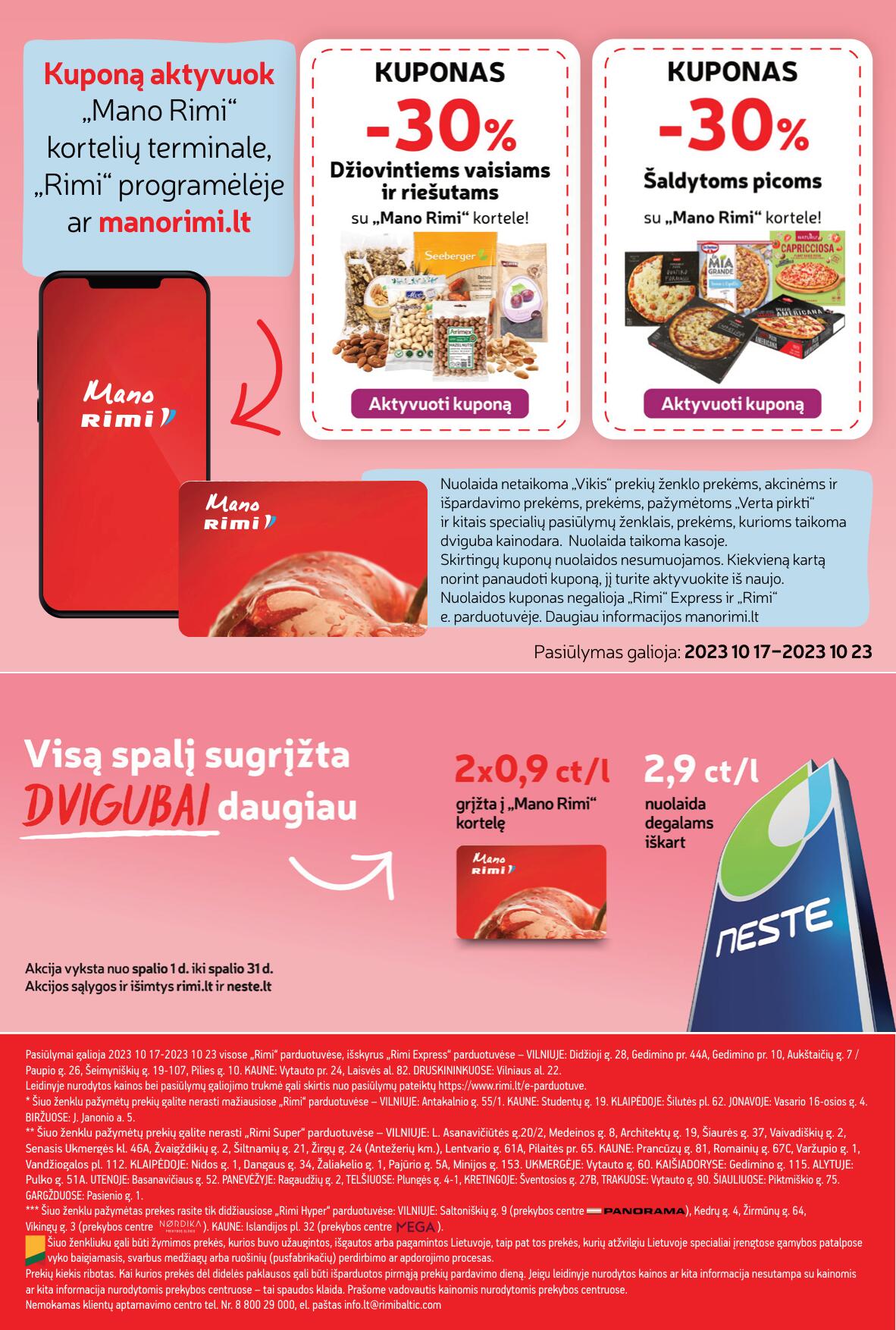 Naujausias RIMI kaininis katalogas 2023.10.17 - 2023.10.23