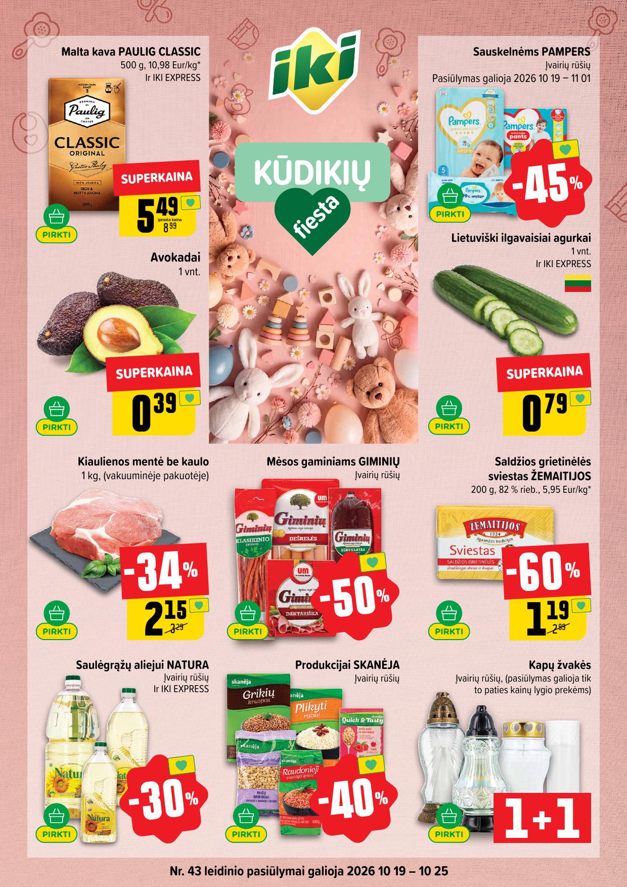 Naujausias IKI kaininis katalogas 2026.10.19 - 2026.10.25