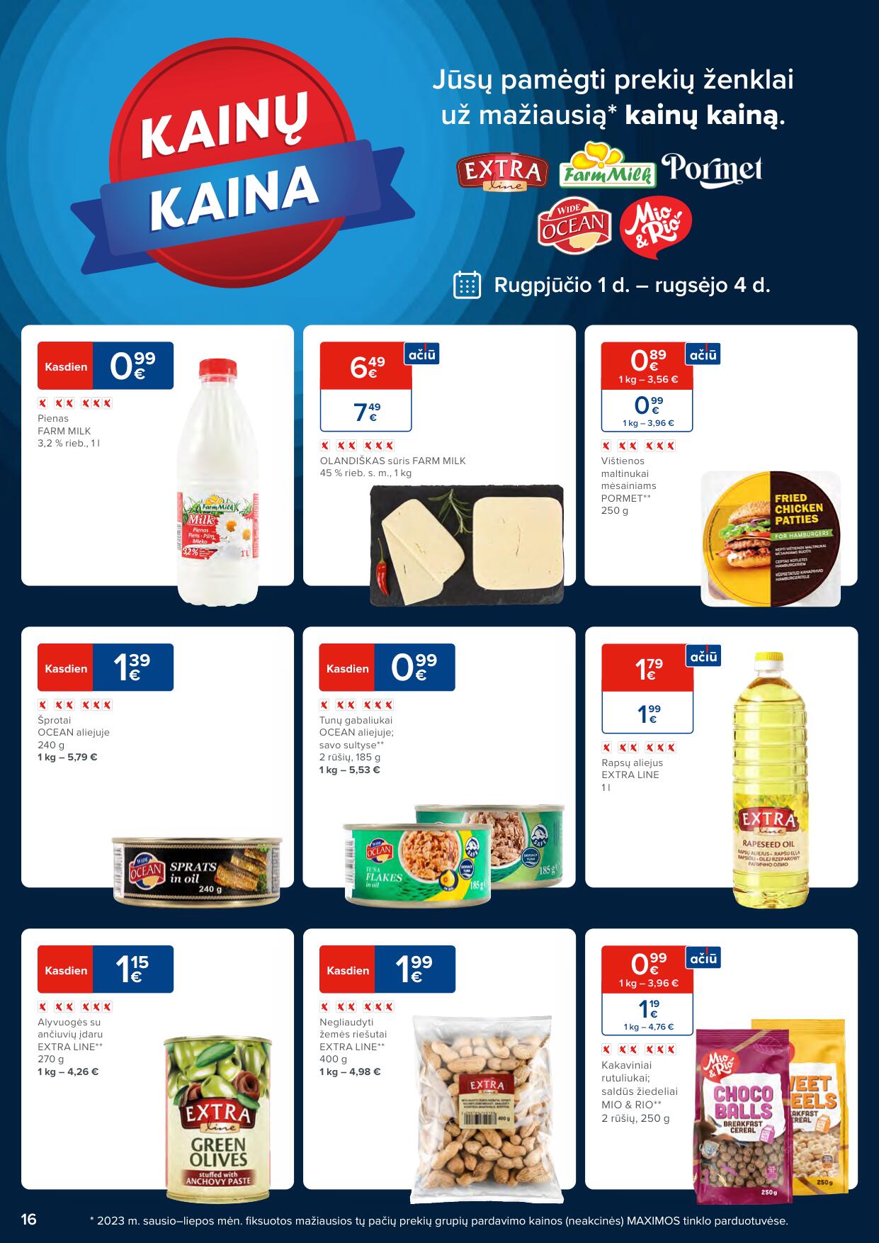 Naujausias MAXIMA kaininis katalogas 2023.08.15 - 2023.08.21