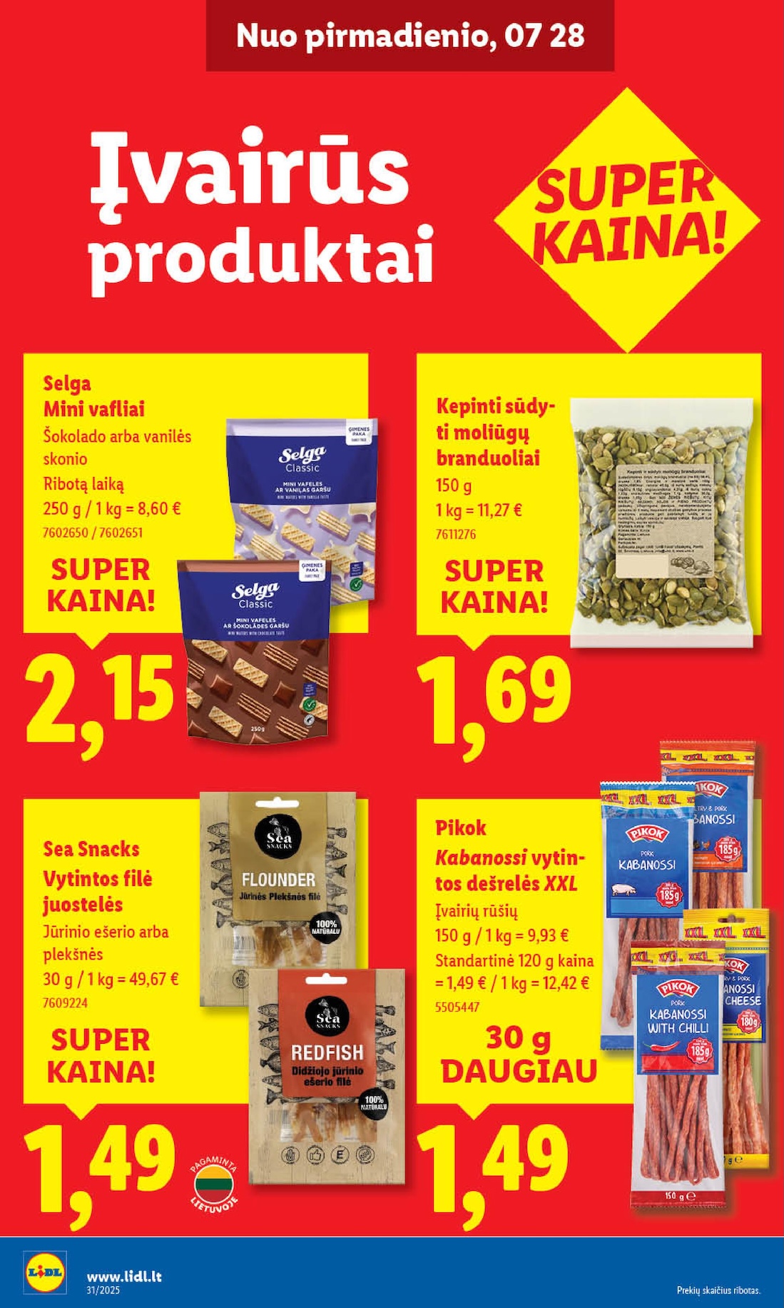 Naujausias LIDL kaininis katalogas 2025.07.28 - 2025.08.03