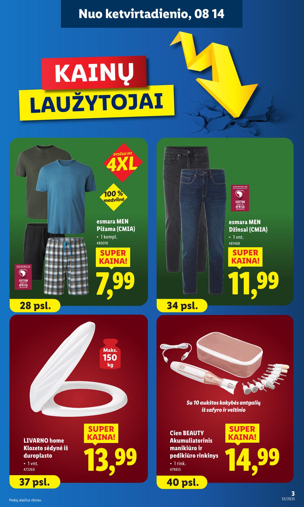 LIDL ne maisto prekių leidinys 2025.08.11 - 2025.08.17