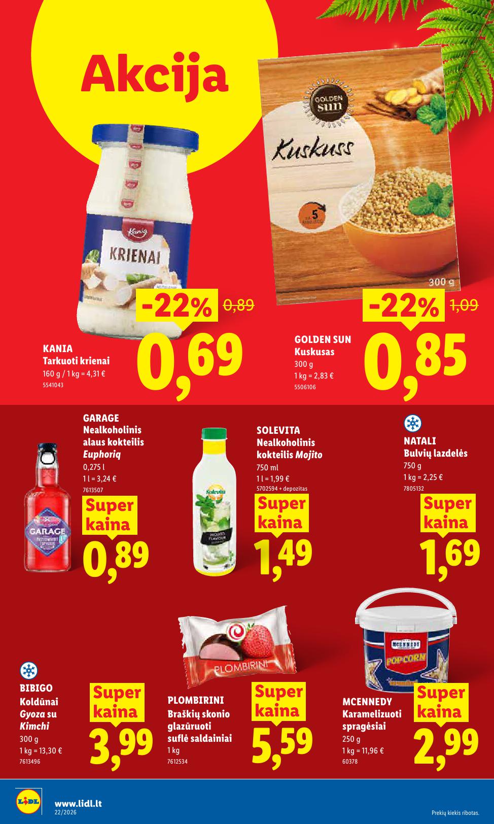 Naujausias LIDL kaininis katalogas 2026.06.22 - 2026.06.28