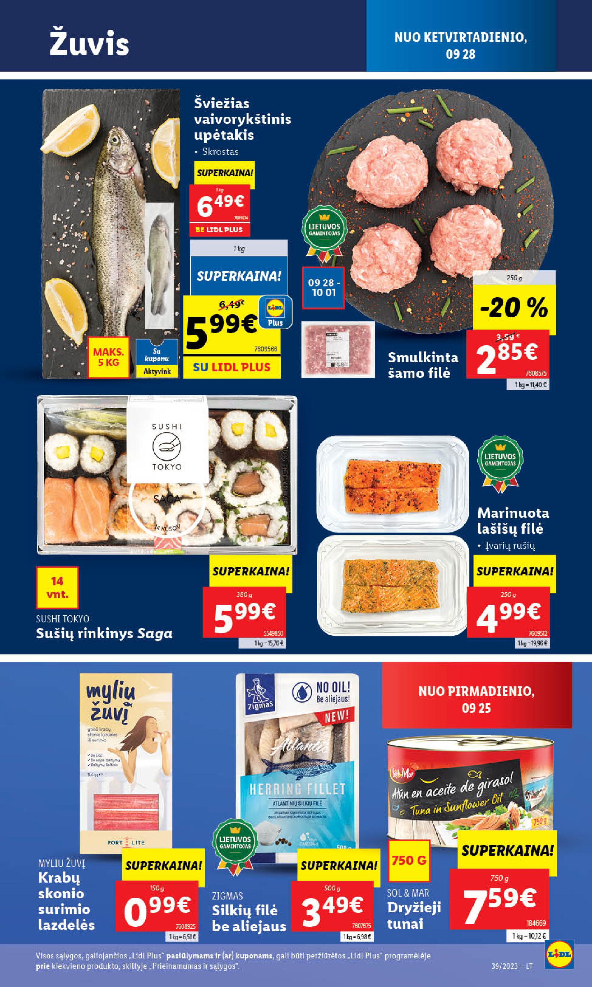 Naujausias LIDL kaininis katalogas 2023.09.25 - 2023.10.01