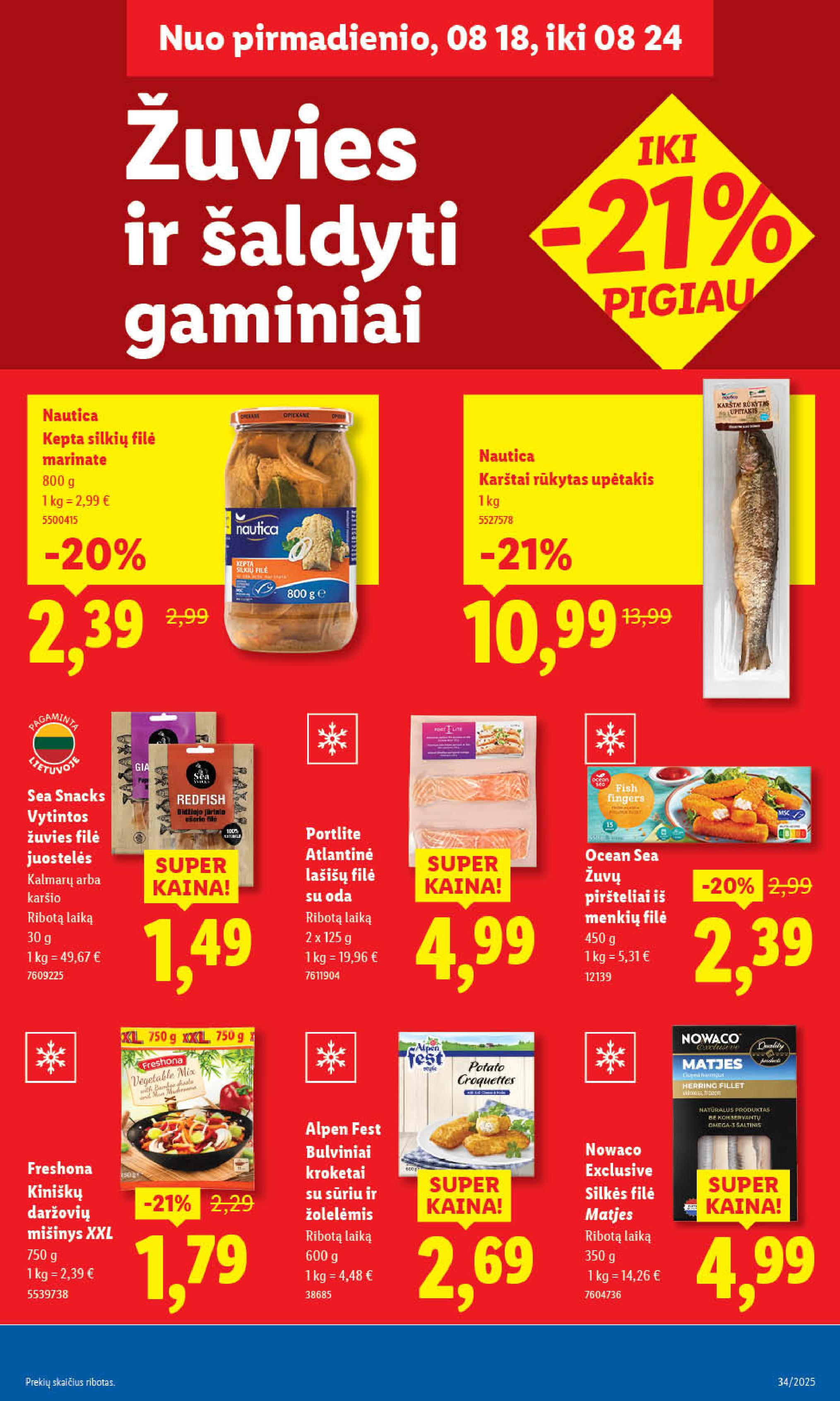 Naujausias LIDL kaininis katalogas 2025.08.18 - 2025.08.24