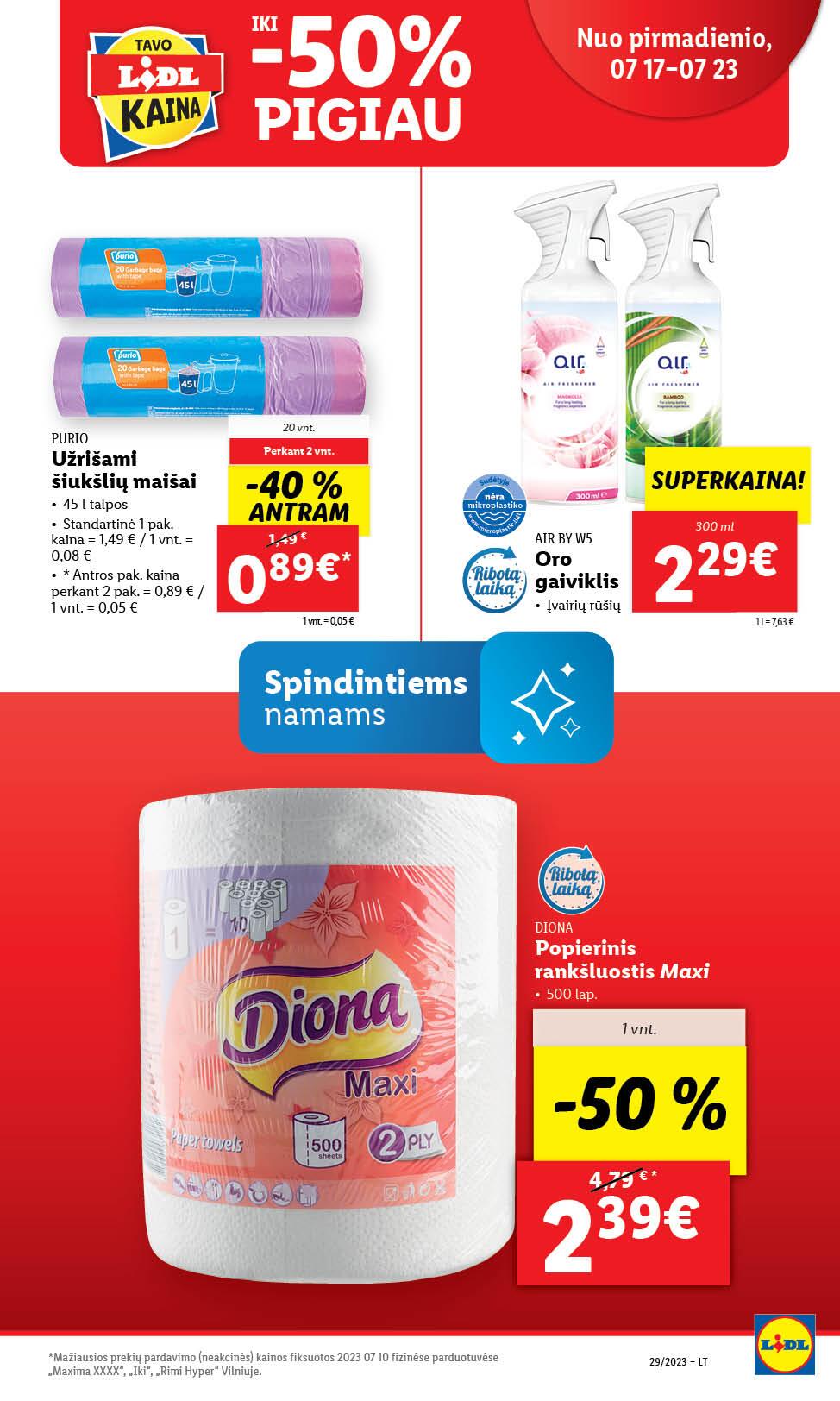 Naujausias LIDL kaininis katalogas 2023.07.17 - 2023.07.23
