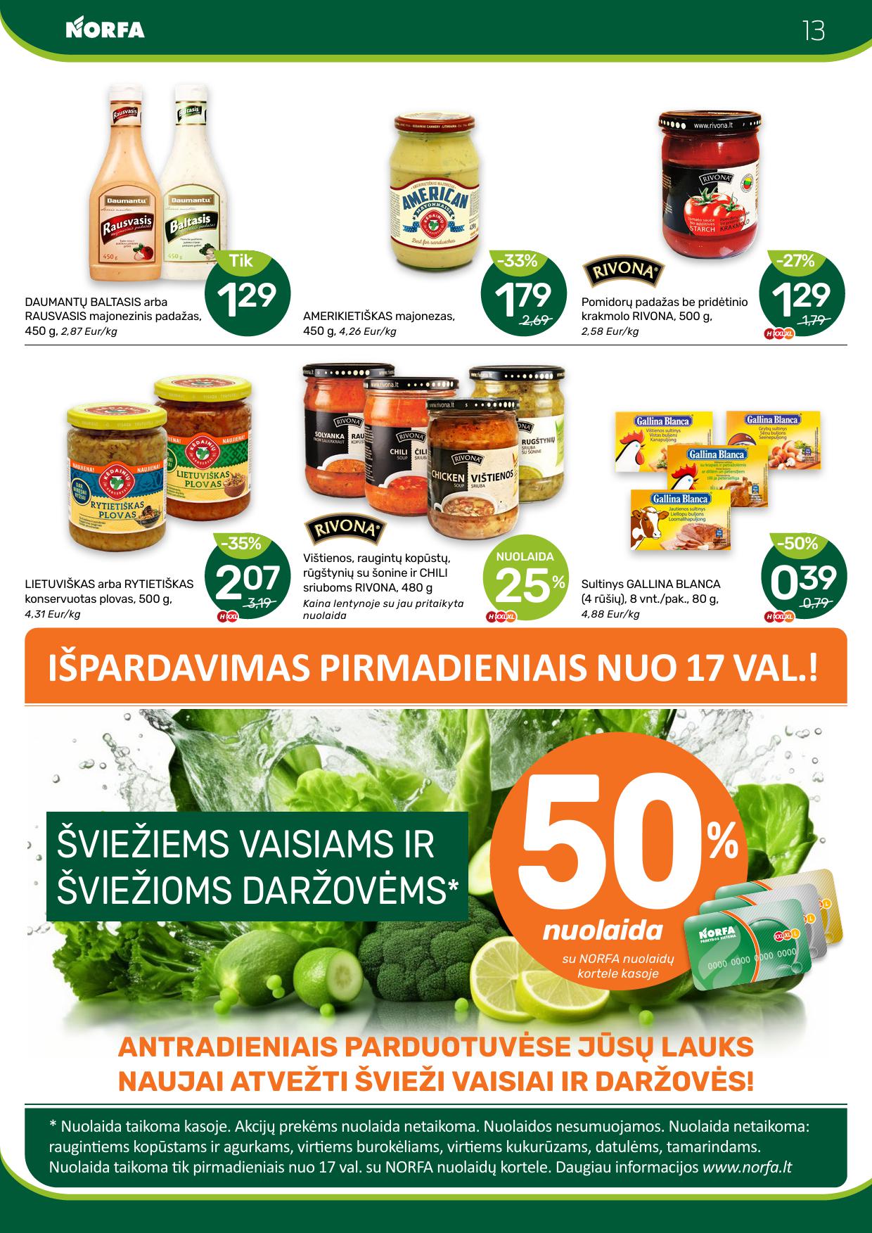 Naujausias NORFA kaininis katalogas 2025.02.06 - 2025.02.19