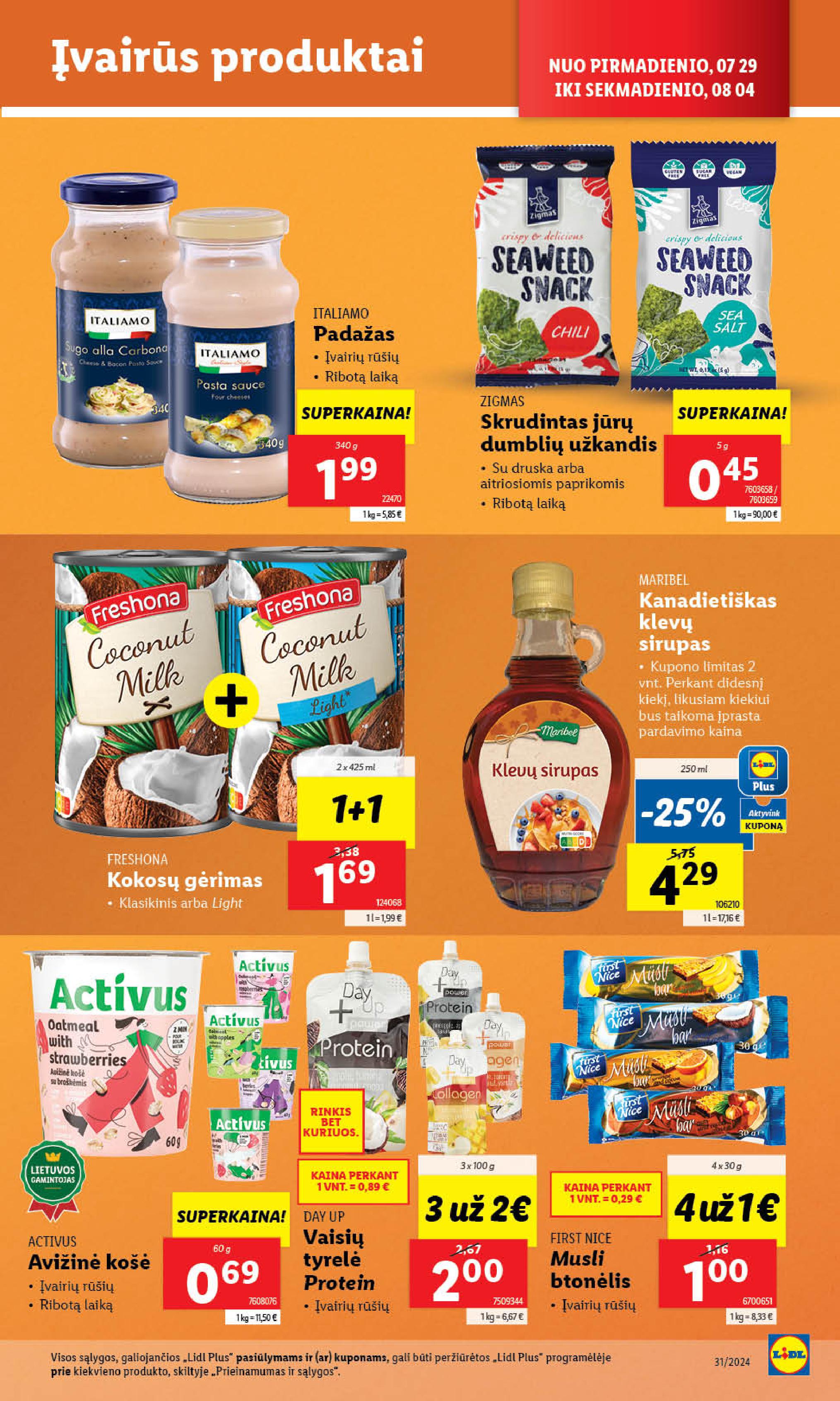 Naujausias LIDL kaininis katalogas 2024.07.29 - 2024.08.04