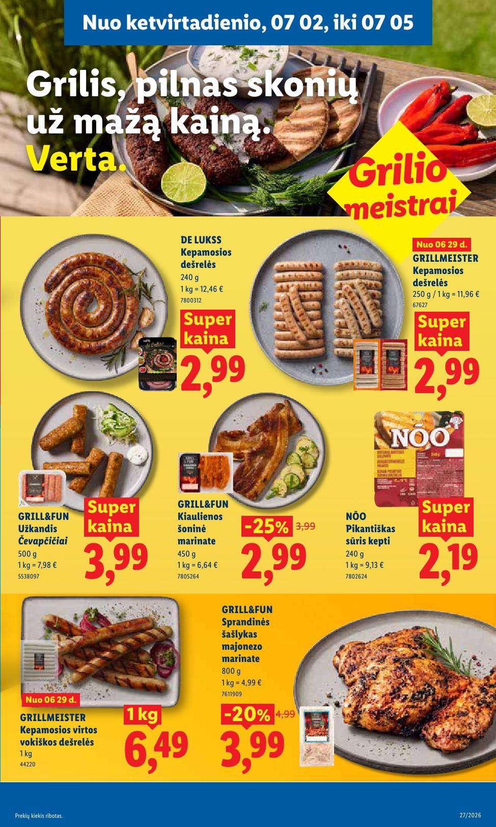 Naujausias LIDL kaininis katalogas 2026.06.29 - 2026.07.05