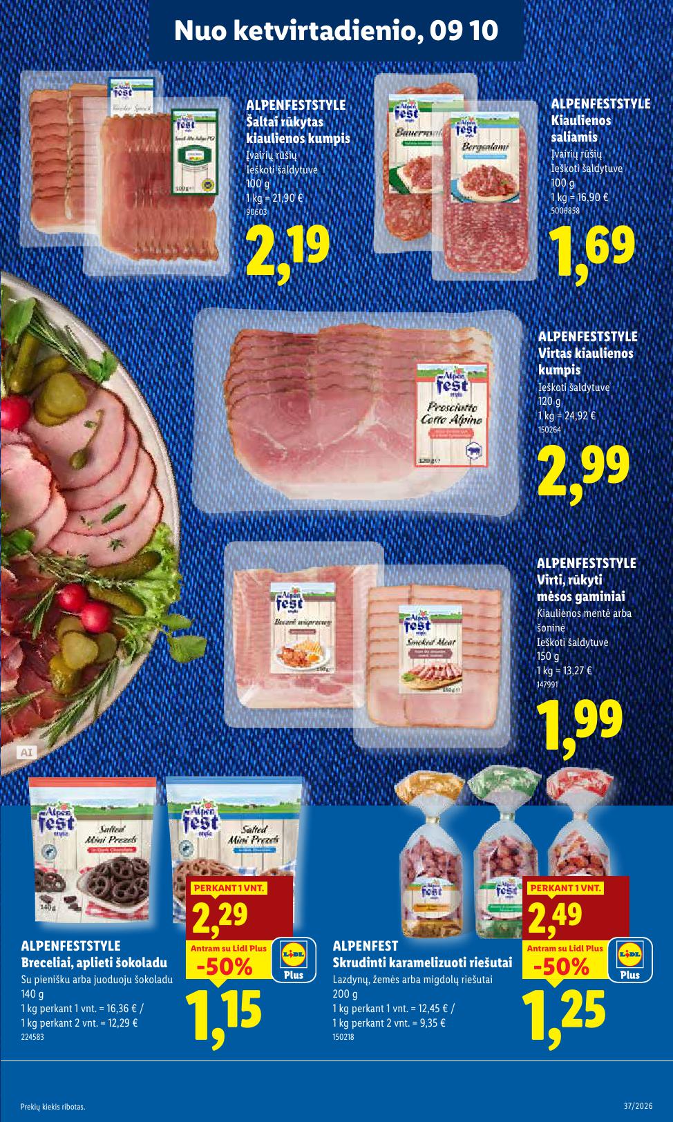 LIDL akcijų ir nuolaidų leidinys 2026.09.07 - 2026.09.13