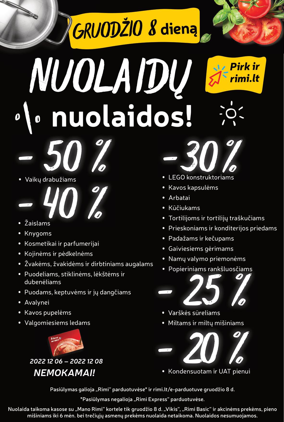 Naujausias RIMI kaininis katalogas 2022.12.06 - 2022.12.12