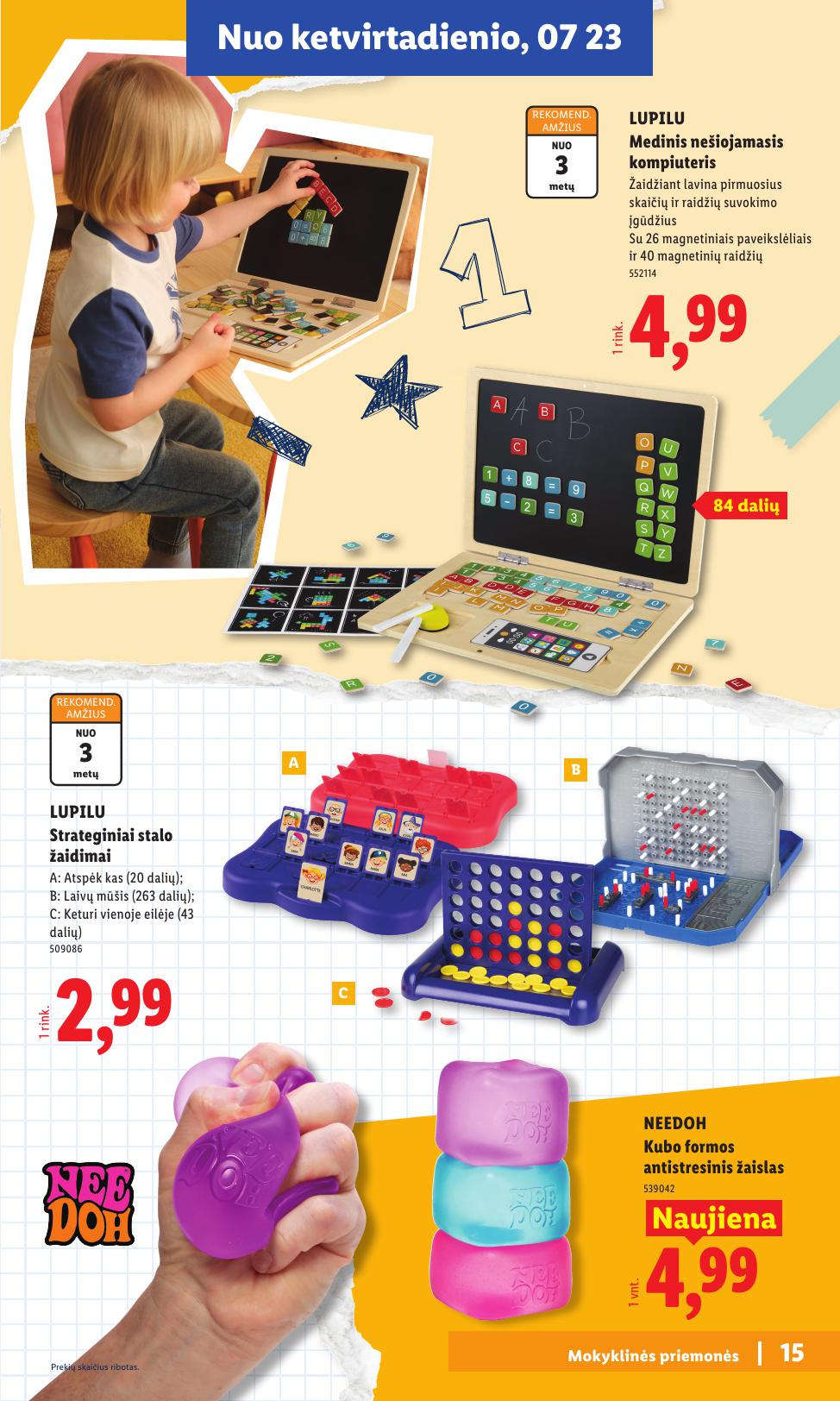 LIDL mokyklinių prekių katalogas "Atgal į mokyklą"