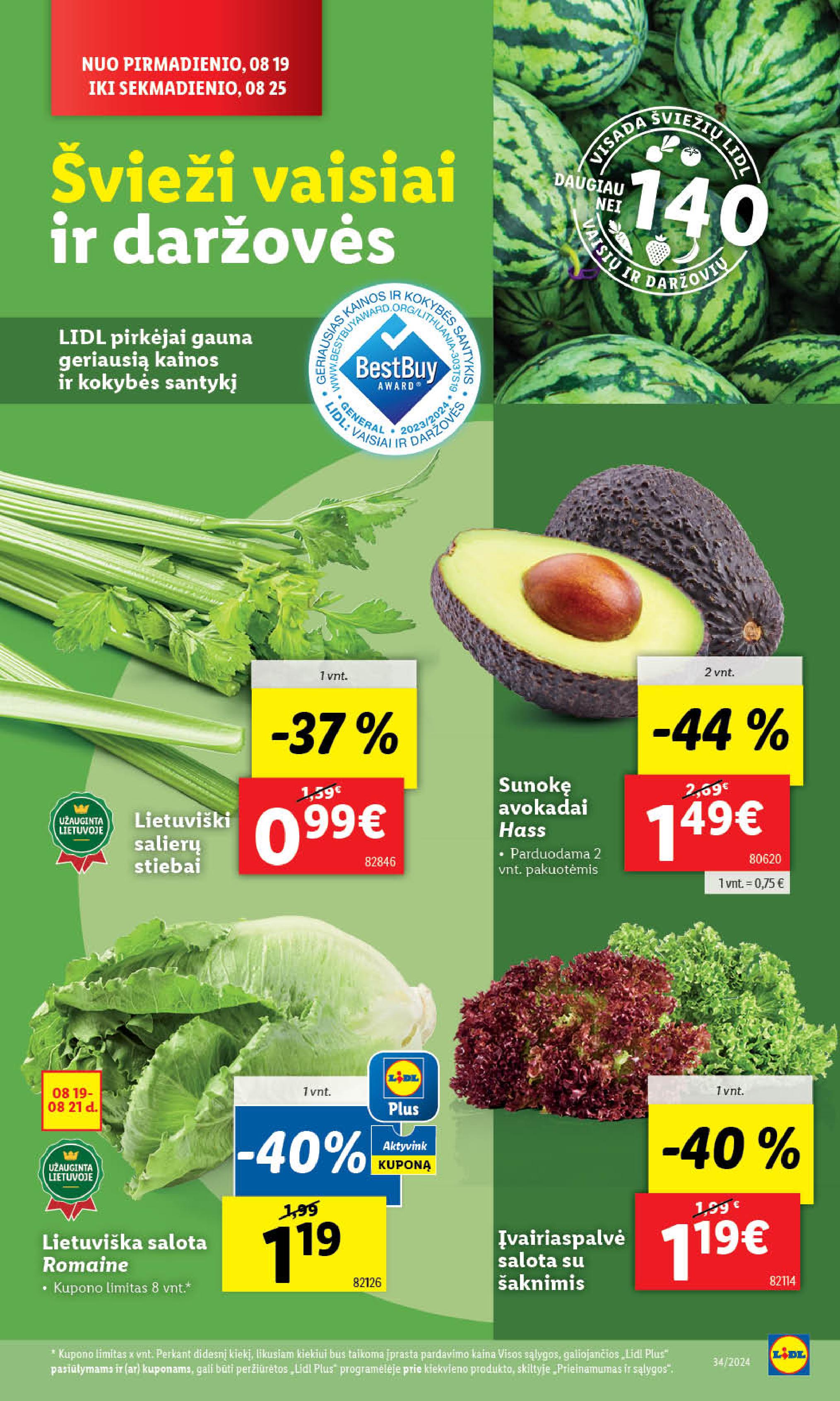 Naujausias LIDL kaininis katalogas 2024.08.19 - 2024.08.25
