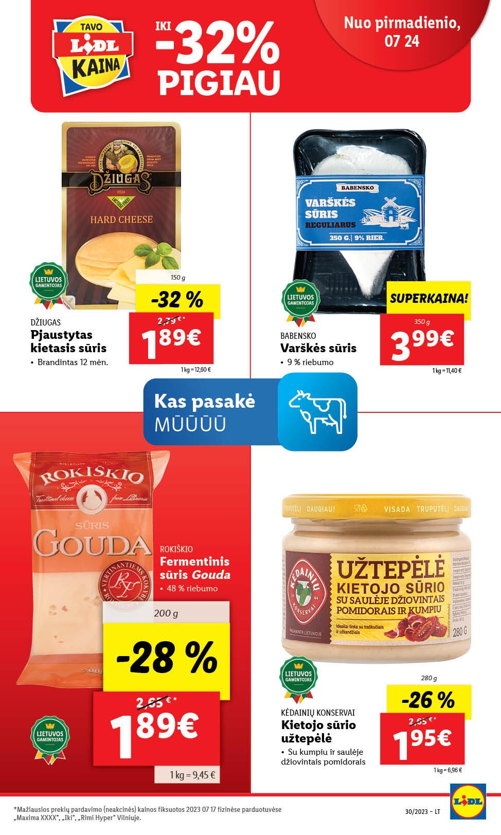Naujausias LIDL kaininis katalogas 2023.07.24 - 2023.07.30